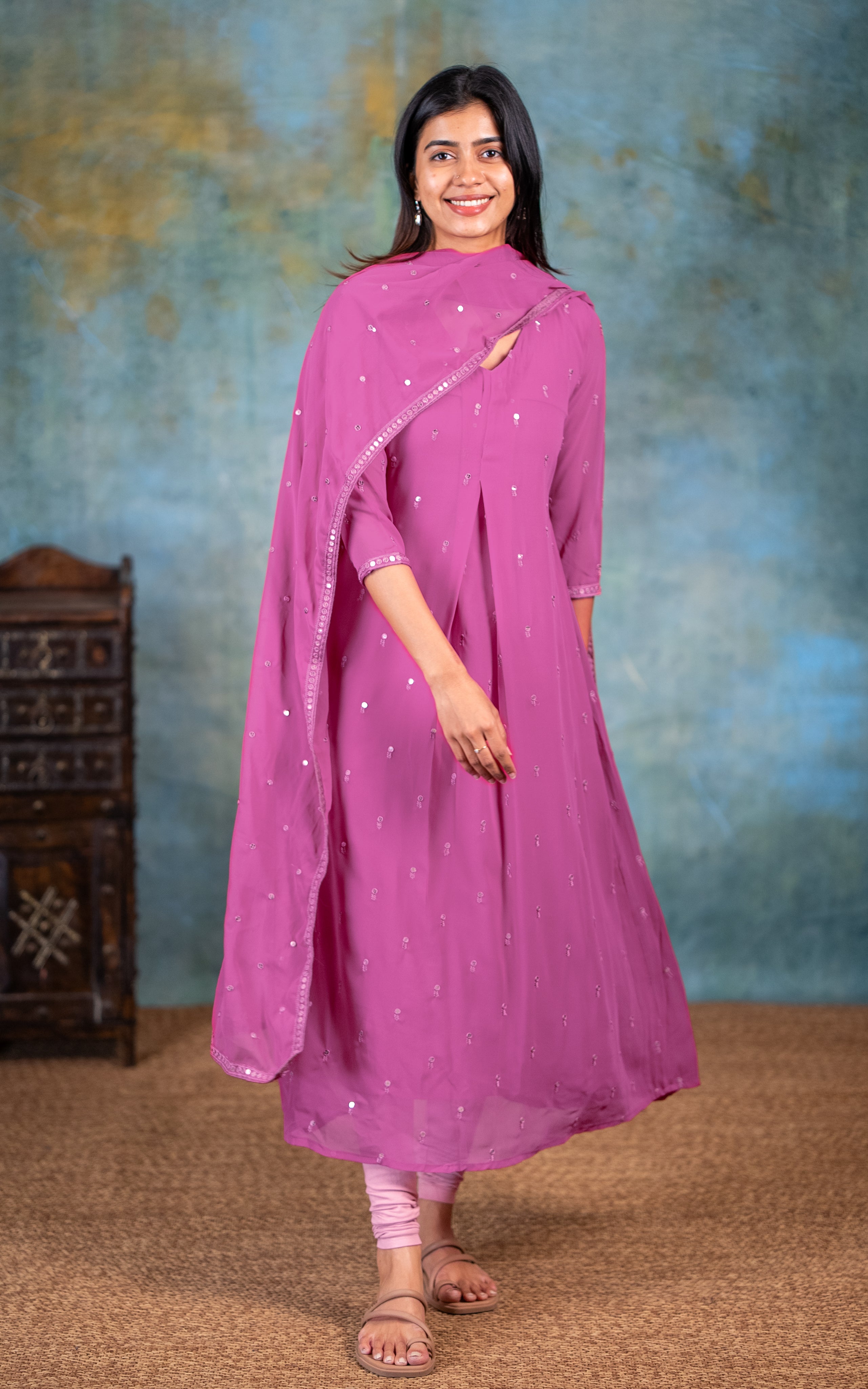 Yatra Onion Pink (Kurti+Dupatta)