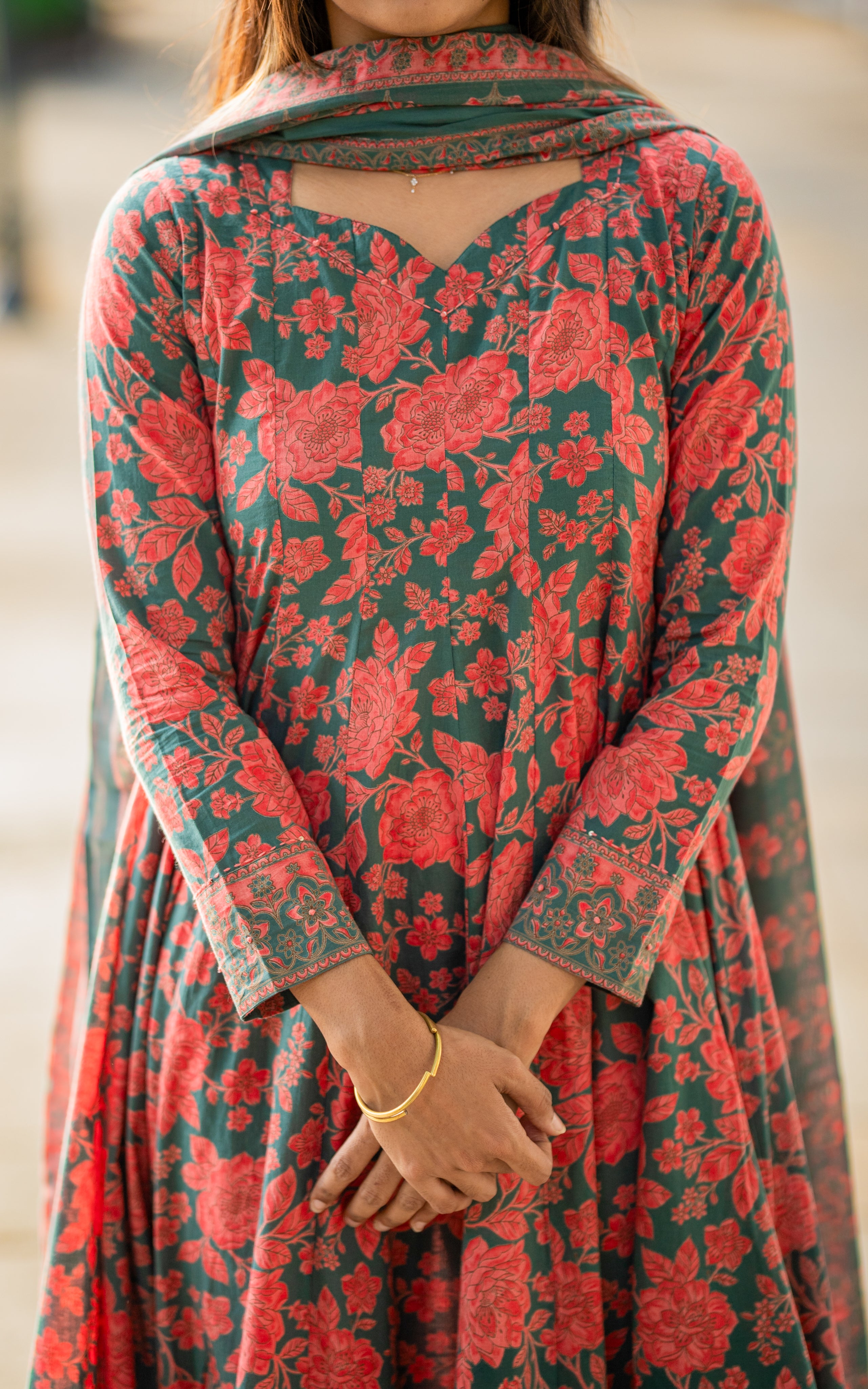 Rachana Greenish Blue (Kurti+Dupatta)