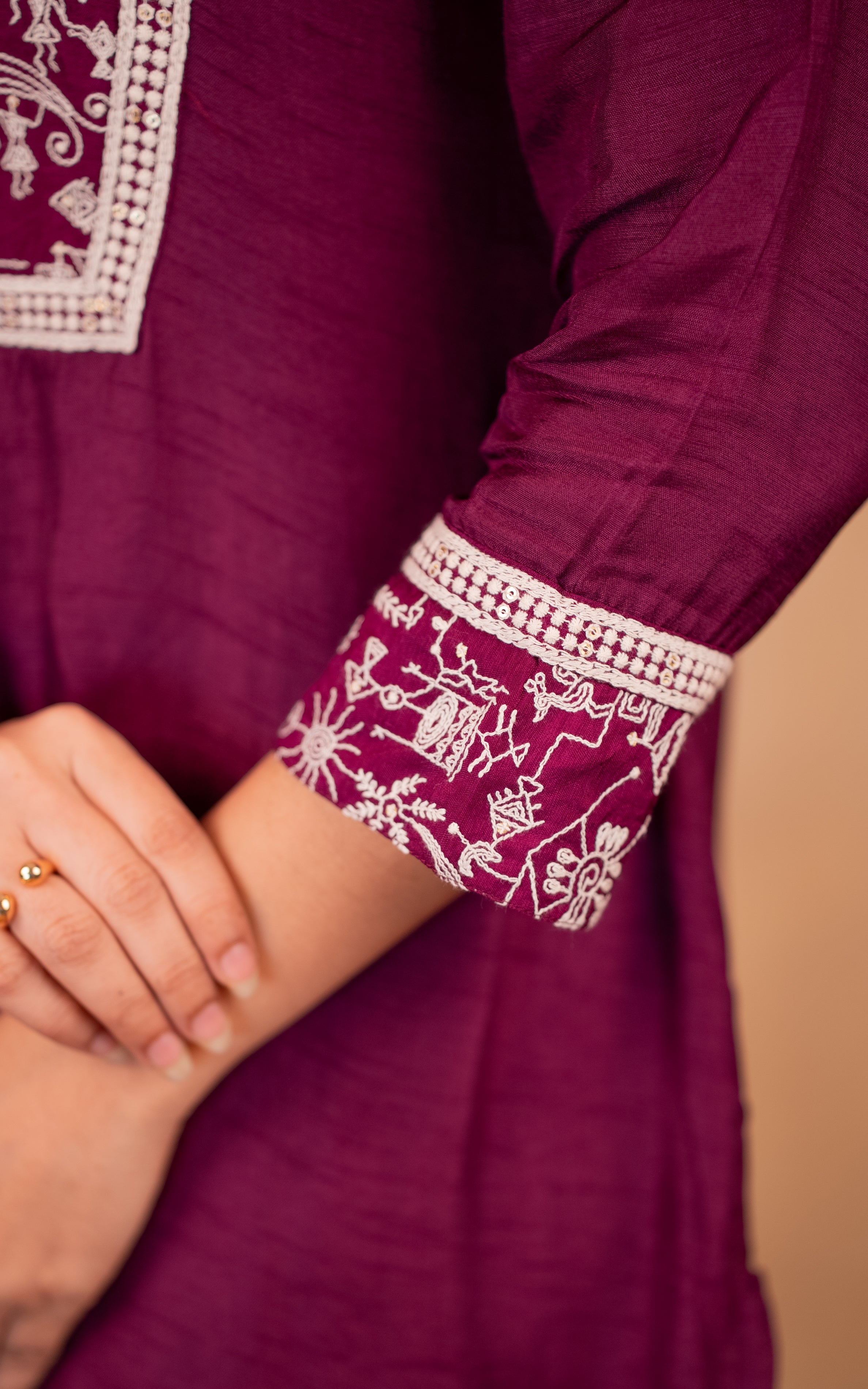 Festive wear dola silk traditional kurti for women