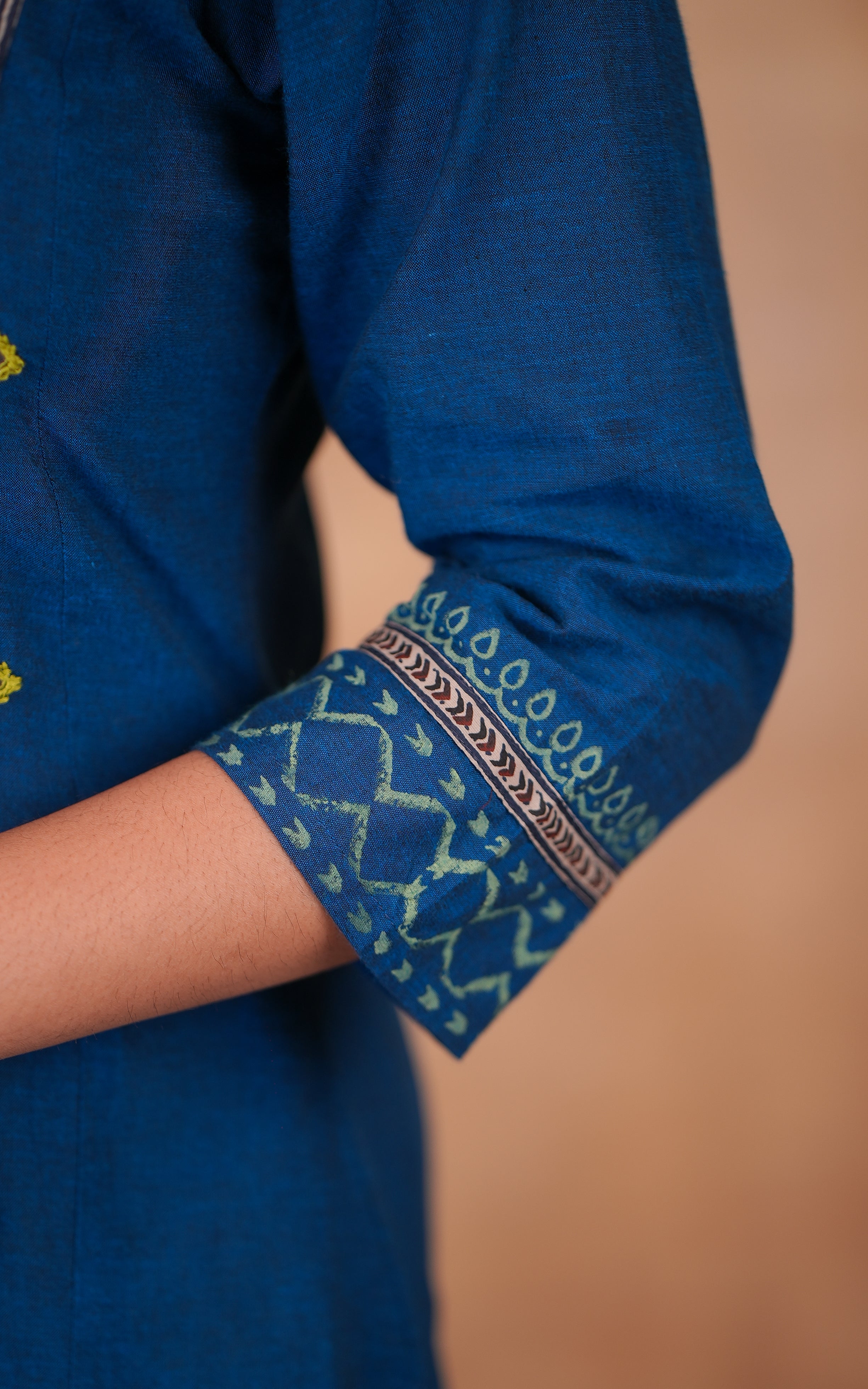 Ethnic handblock print cotton kurti for women