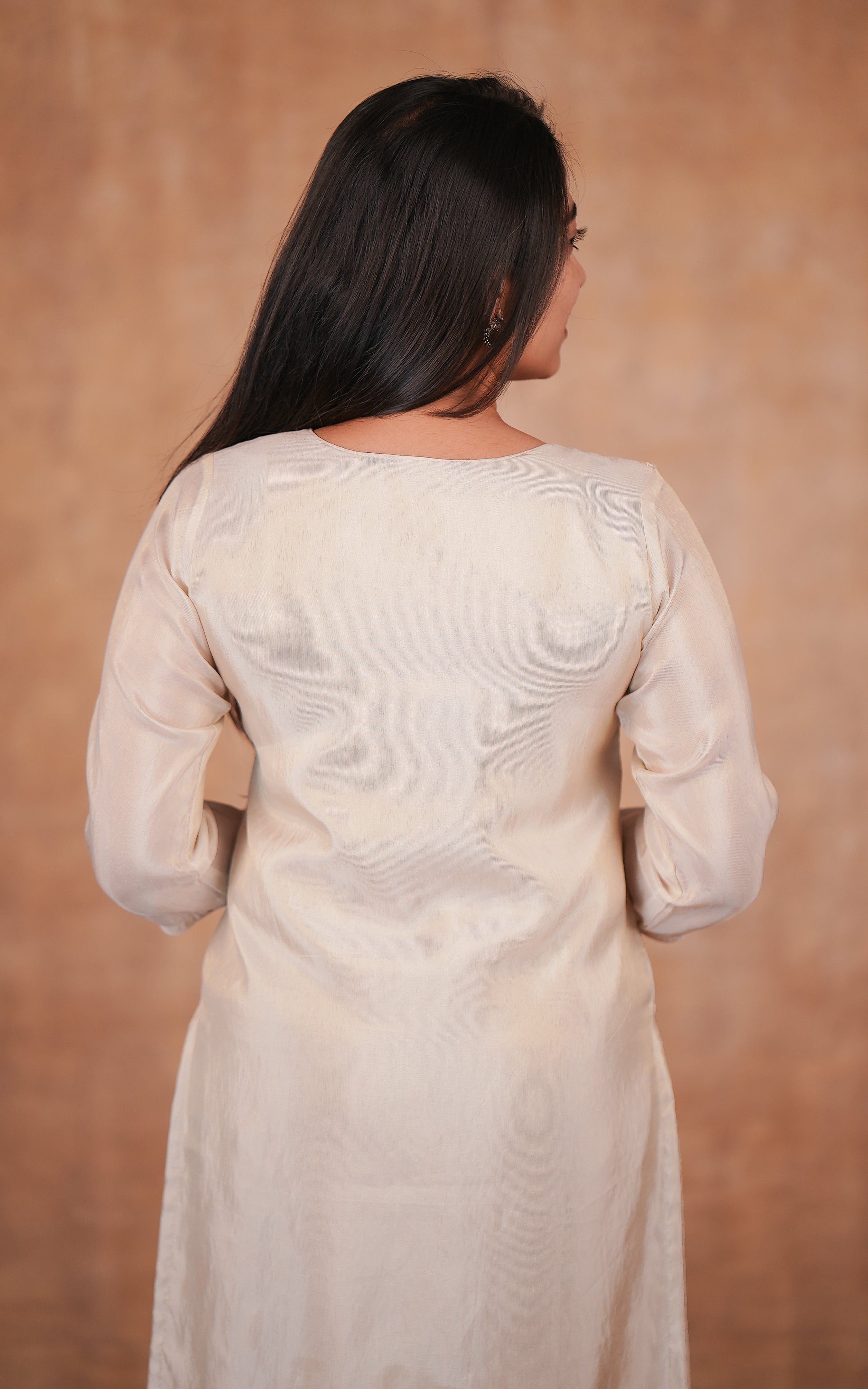 Casual wear art silk long kurti for women