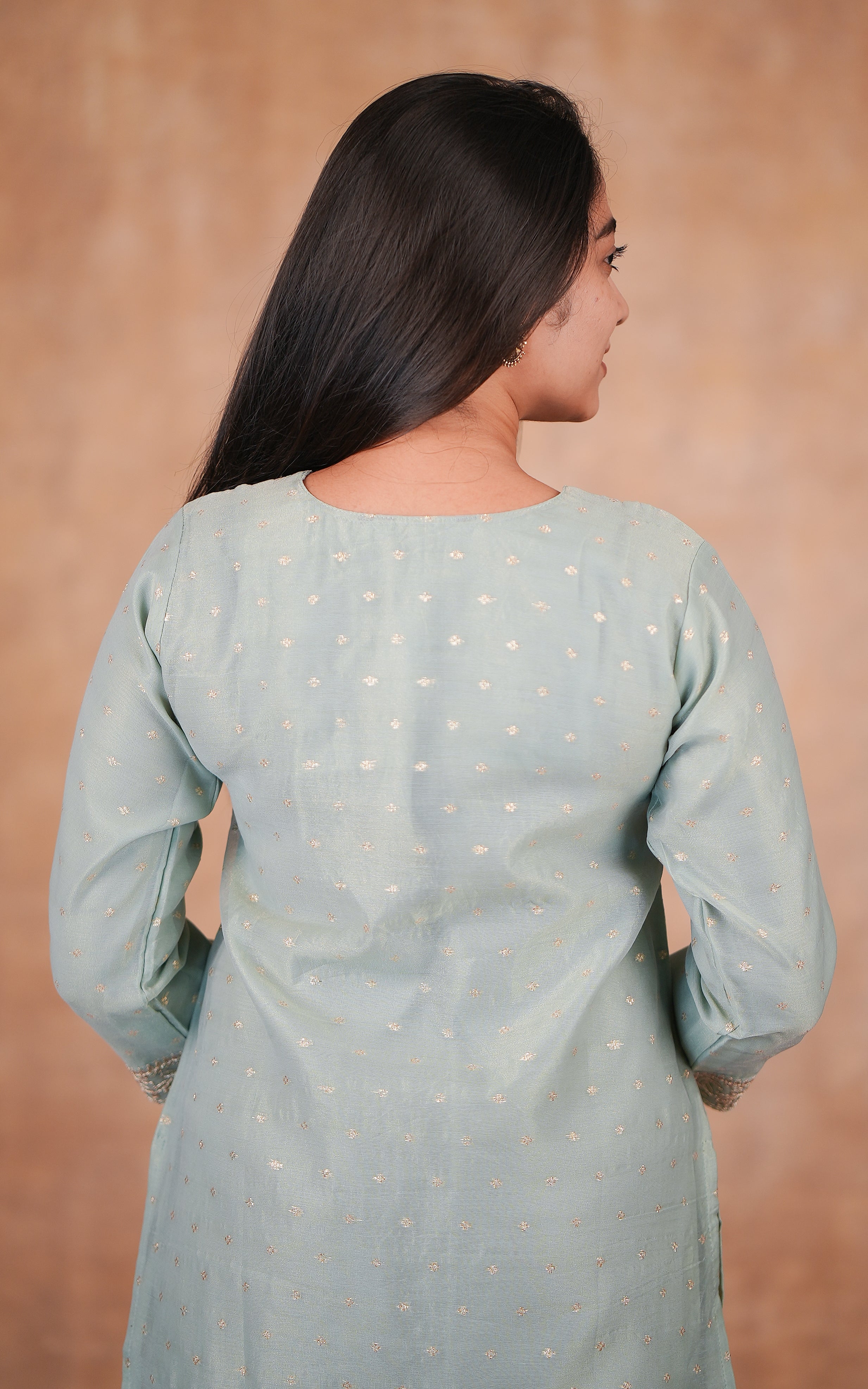 Elegant art silk straight cut kurti for women