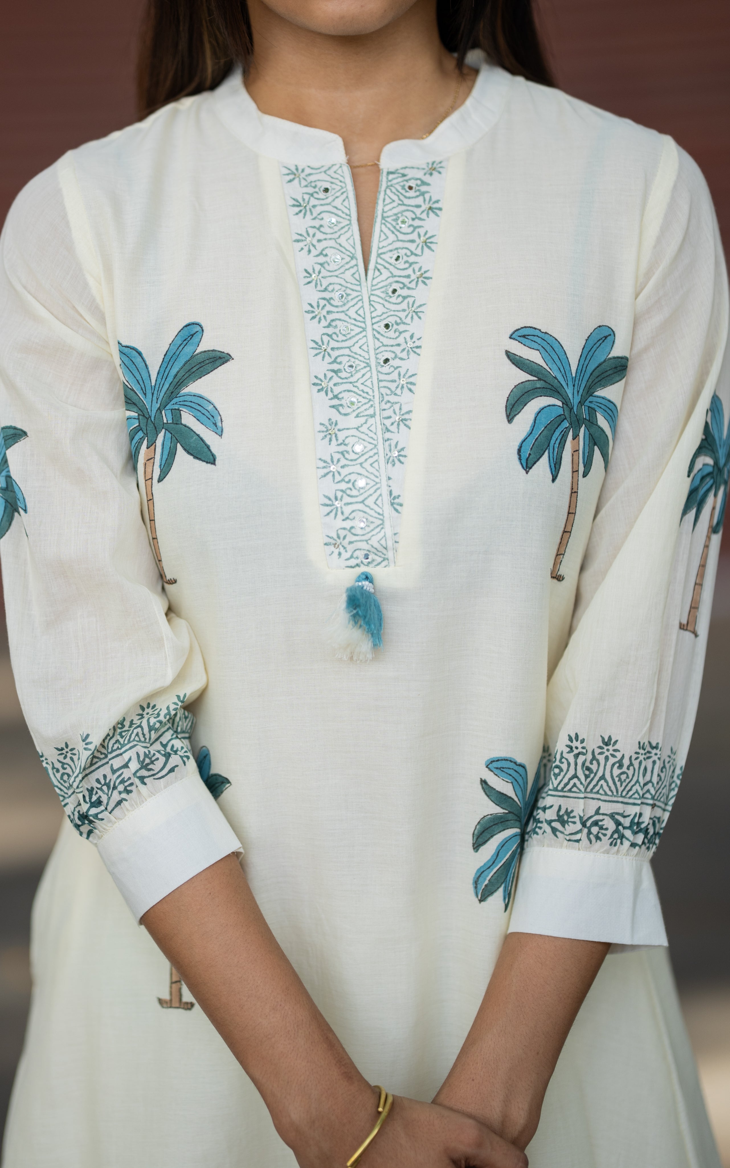 White Beauty B (Kurti+Pant+Dupatta)
