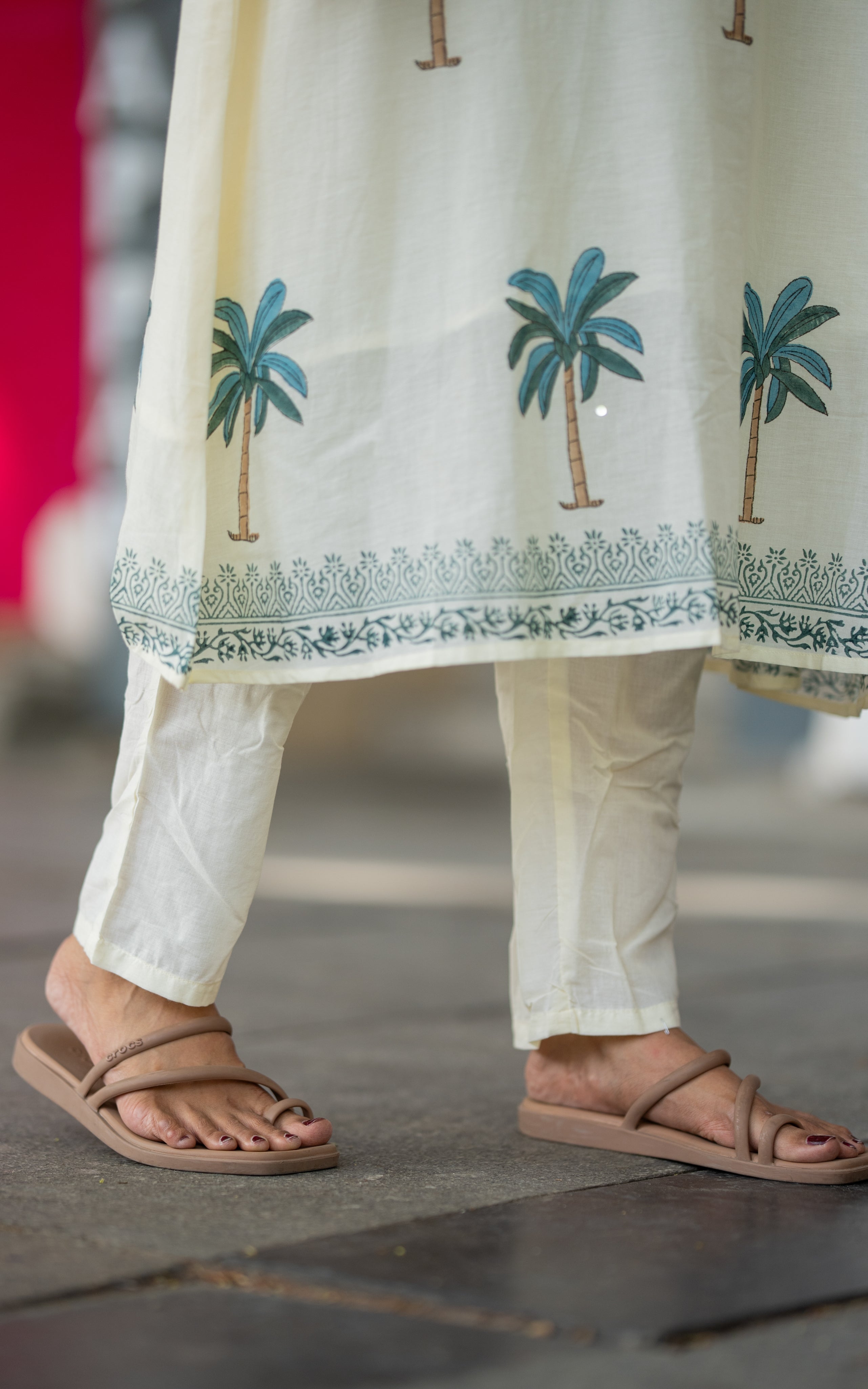 White Beauty B (Kurti+Pant+Dupatta)