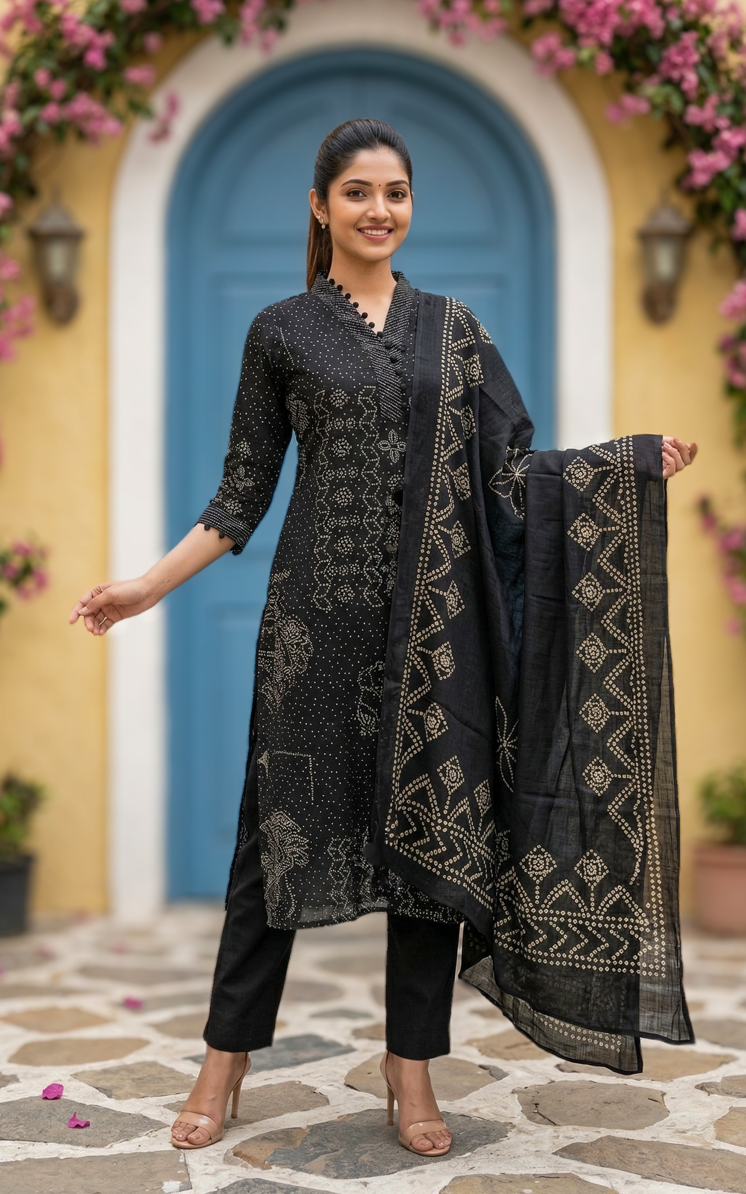 Fasana Black (Kurti+Pant+Dupatta)