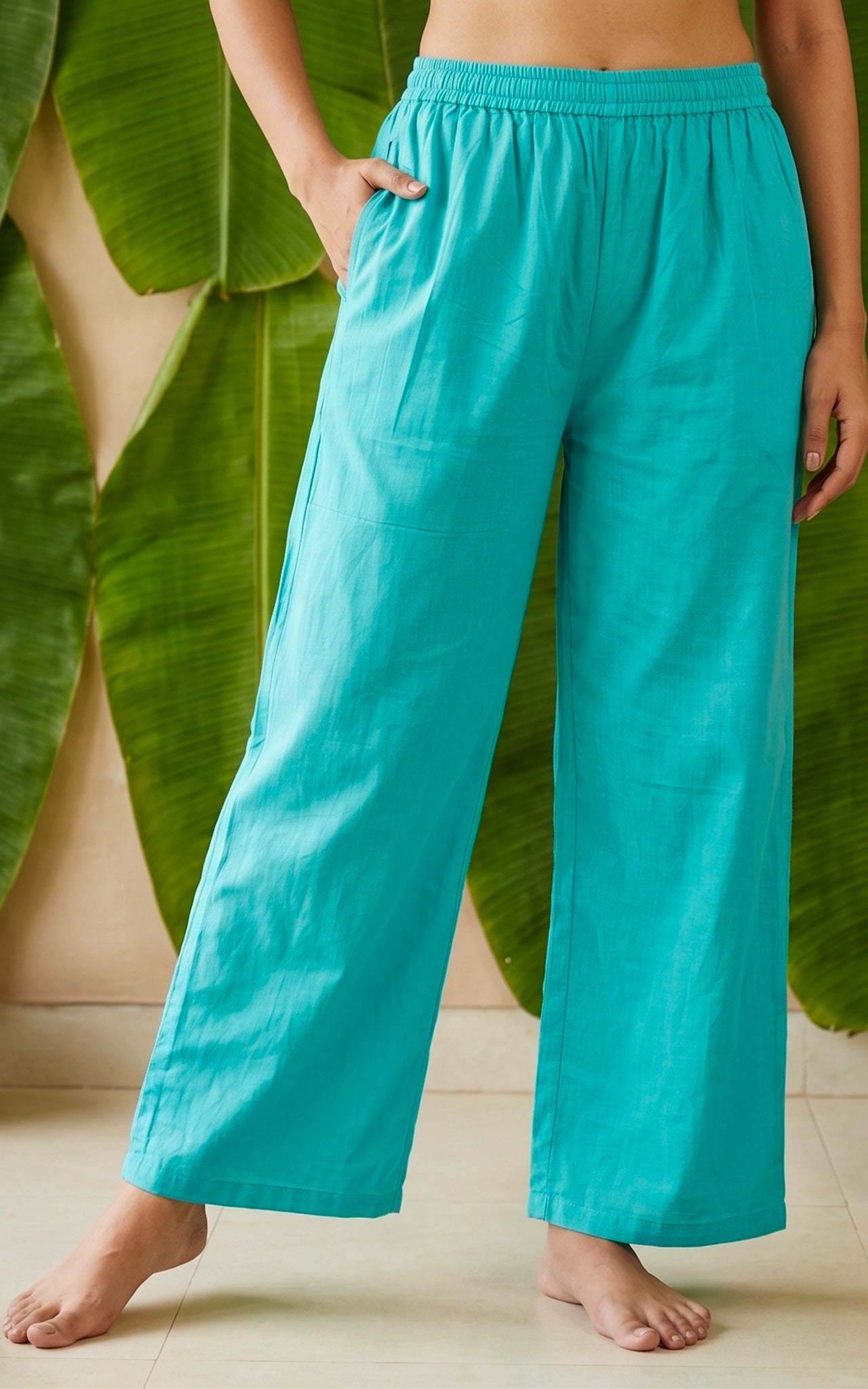 Palazzo Pant  Aqua Blue