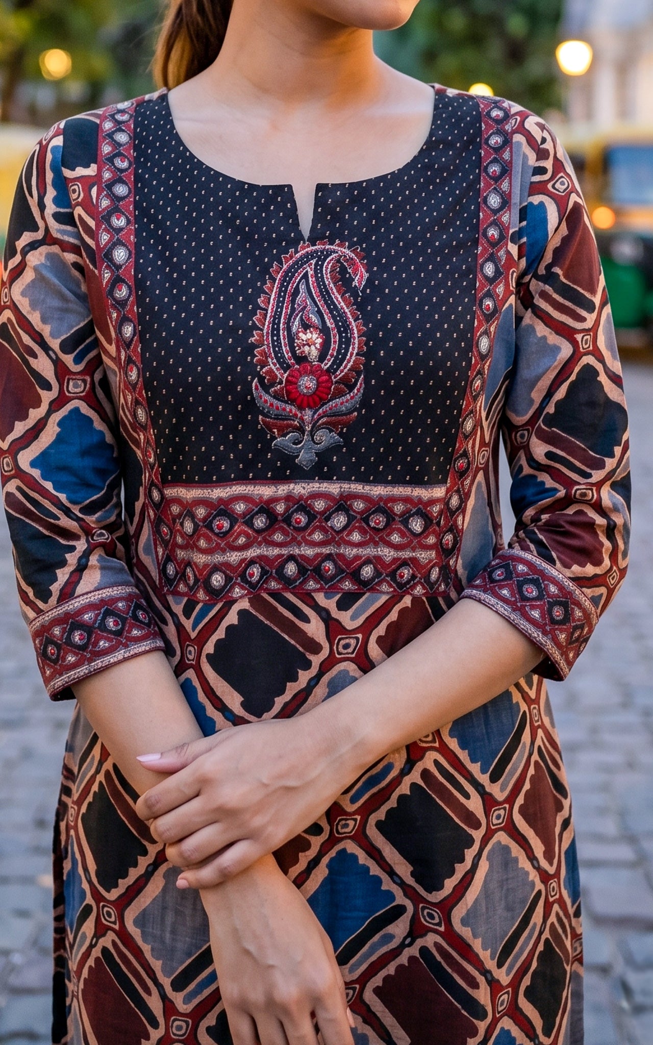 Earthy Tone Cotton Daily Wear Kurti Set for Women