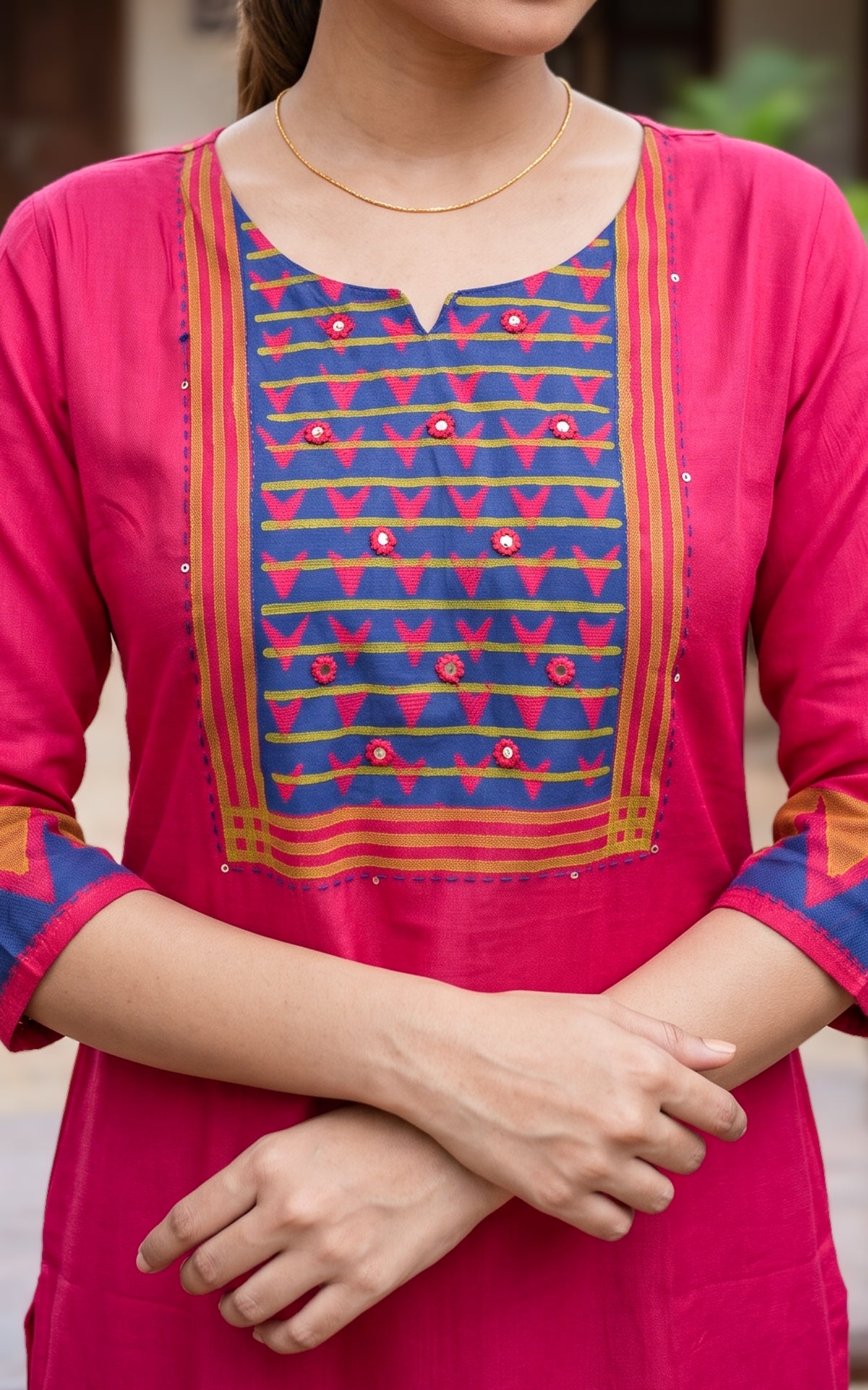 Then Chudar (Kurti+Pant+Dupatta)
