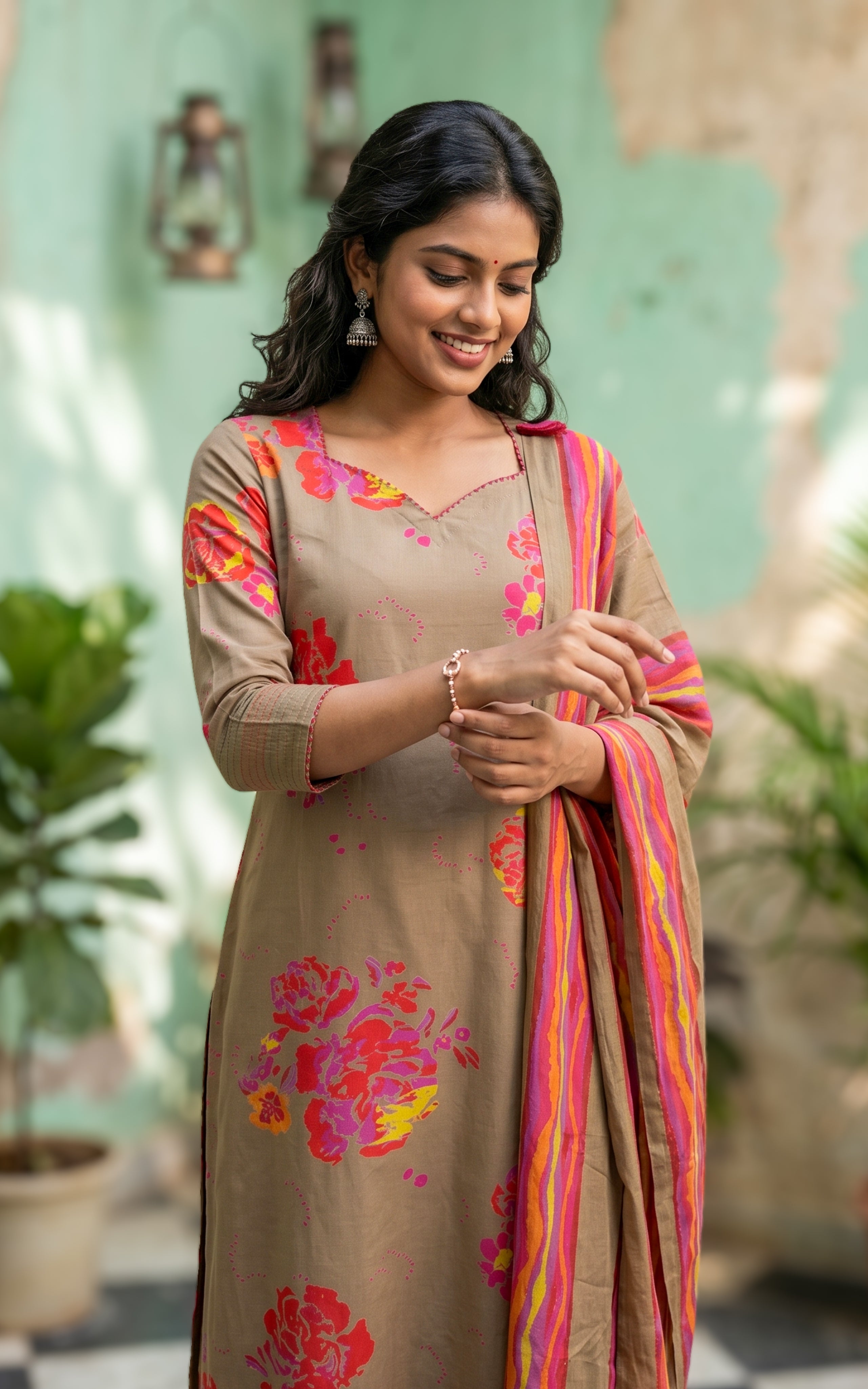 Printed kurti with straight pant and pocket

Cotton kurti with matching dupatta