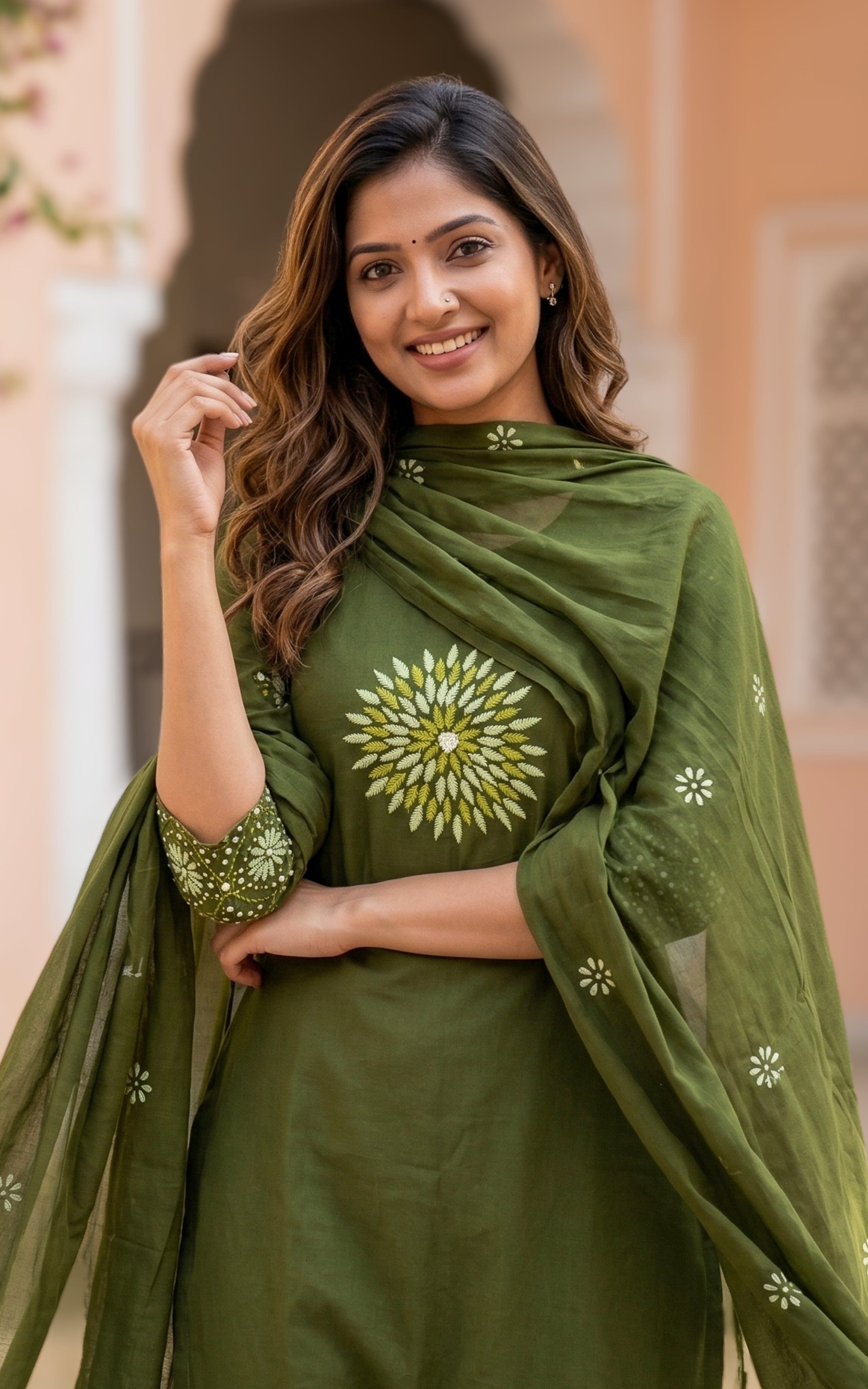 Yazhvika (Kurti+Pant+Dupatta)