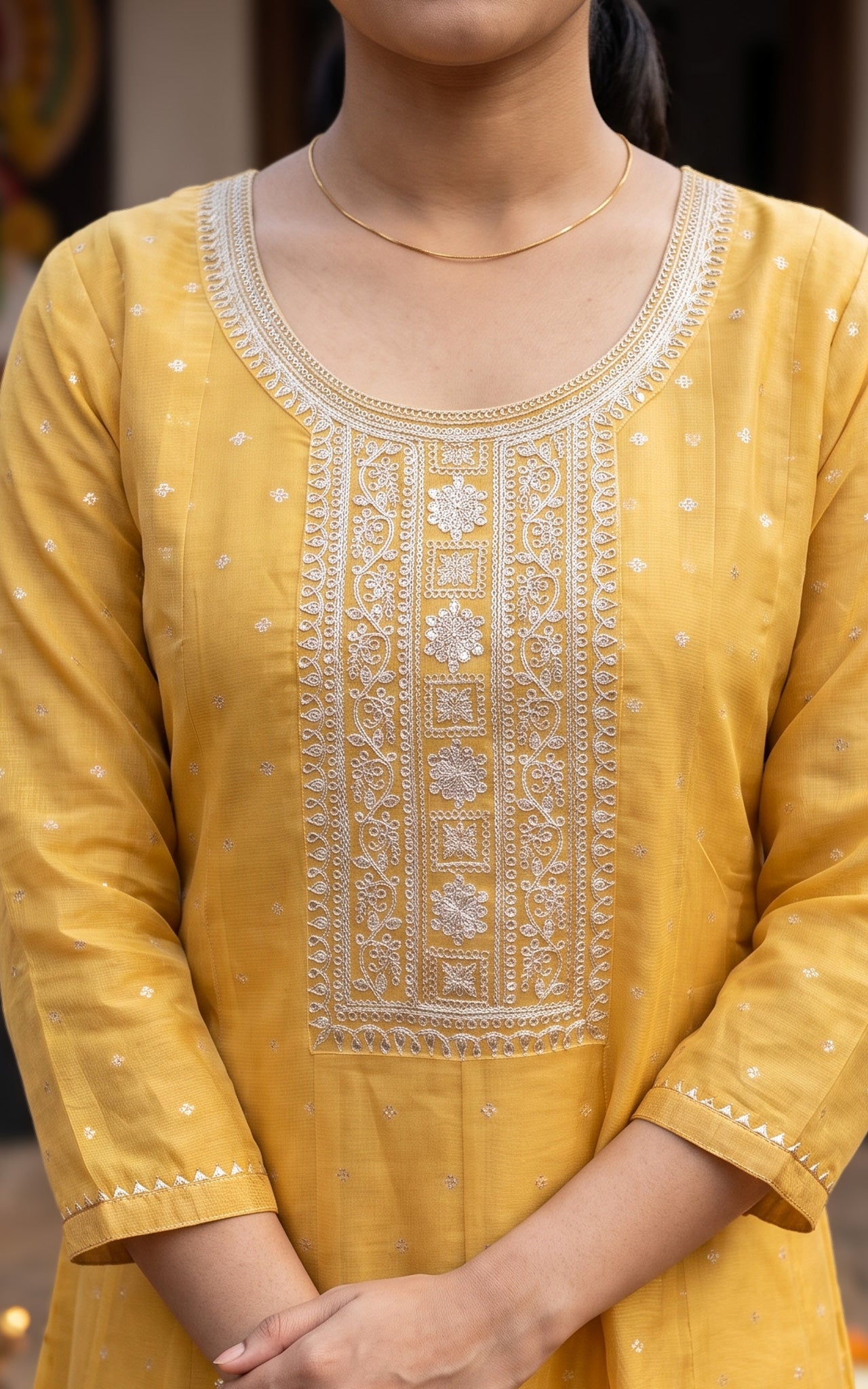 Haritham Yellow (Kurti+Pant+Dupatta)