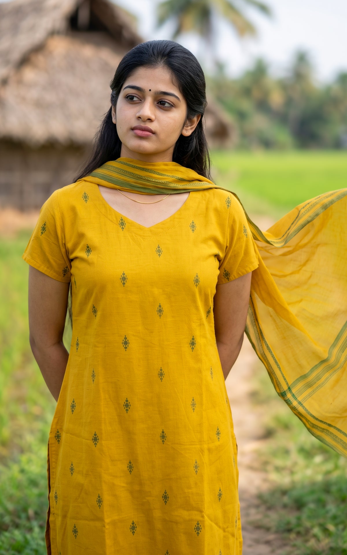 Raji Yellow (Kurti+Pant+Dupatta)