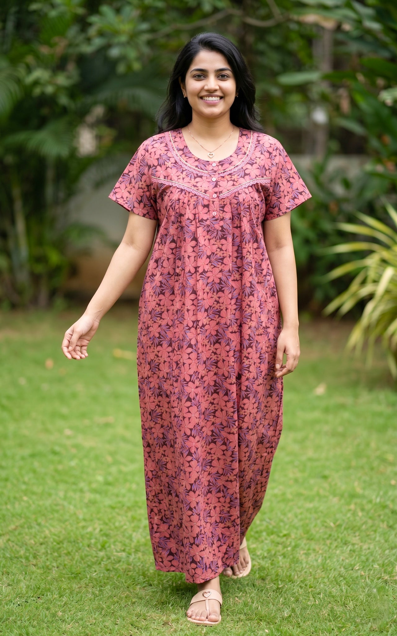 Cotton Straight Fit Nighty-162SS22B