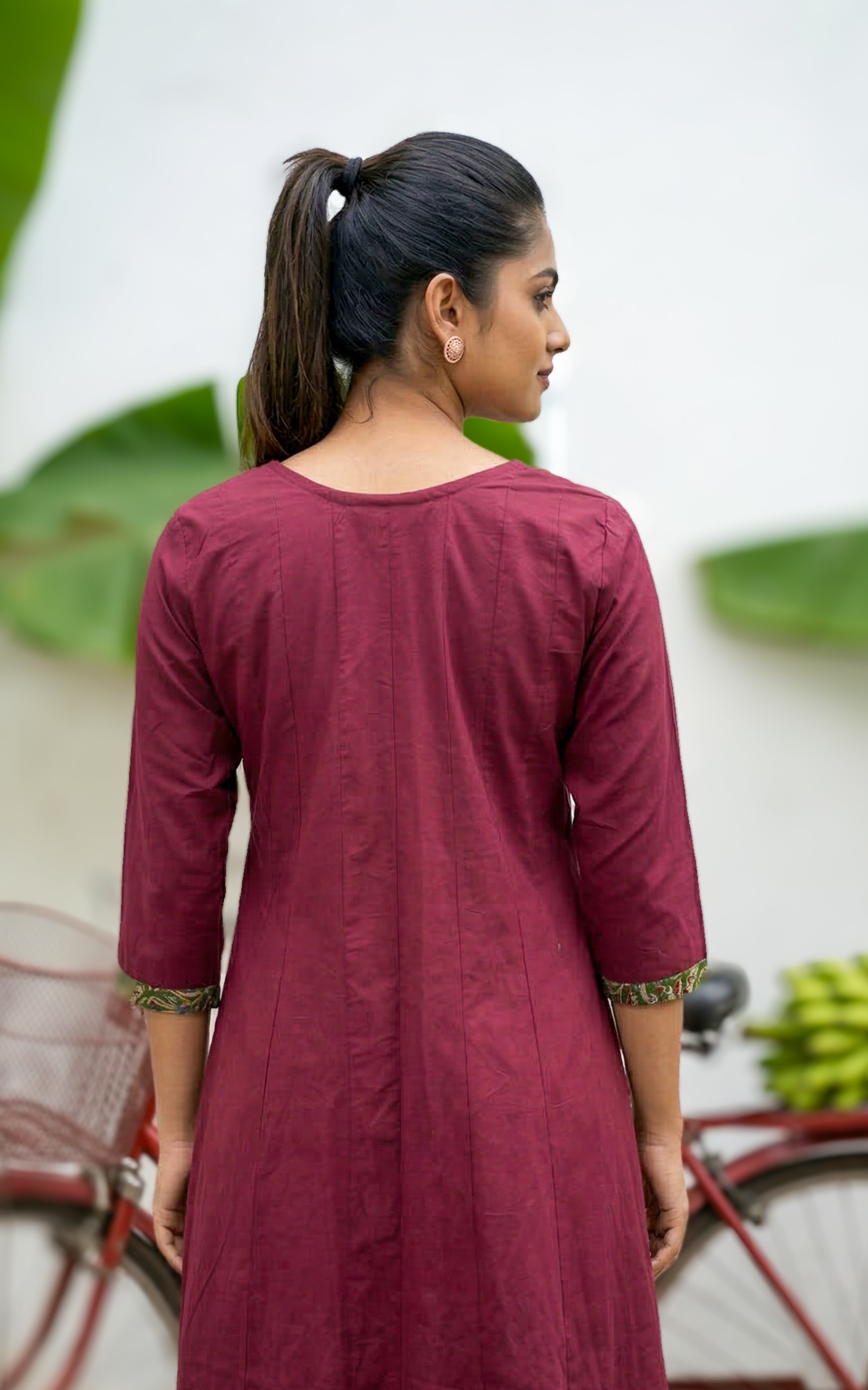 Shonali Maroon (Kurti+Dupatta)