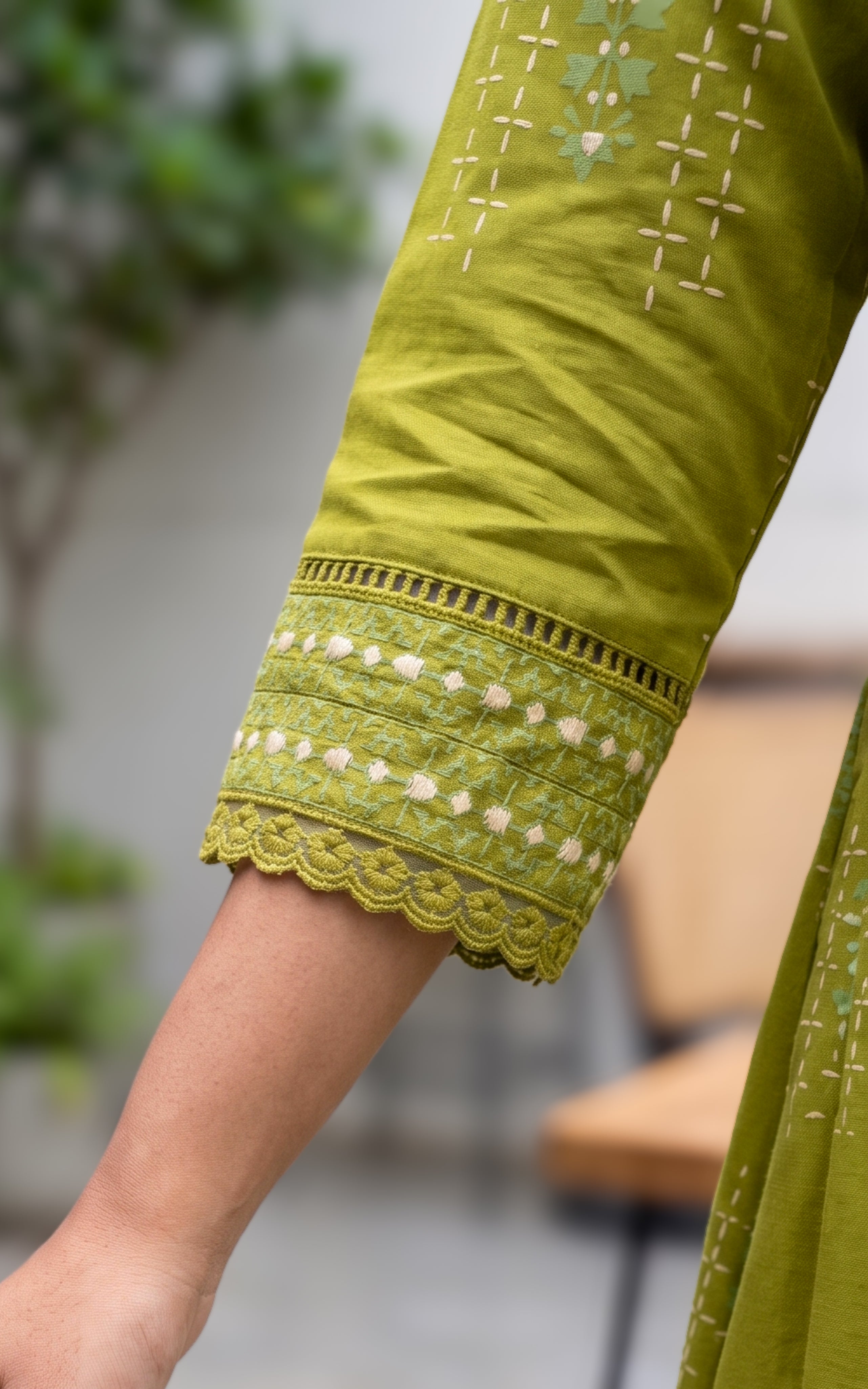 Sharmila Mehandi Green (Kurti+Pant+Dupatta)
