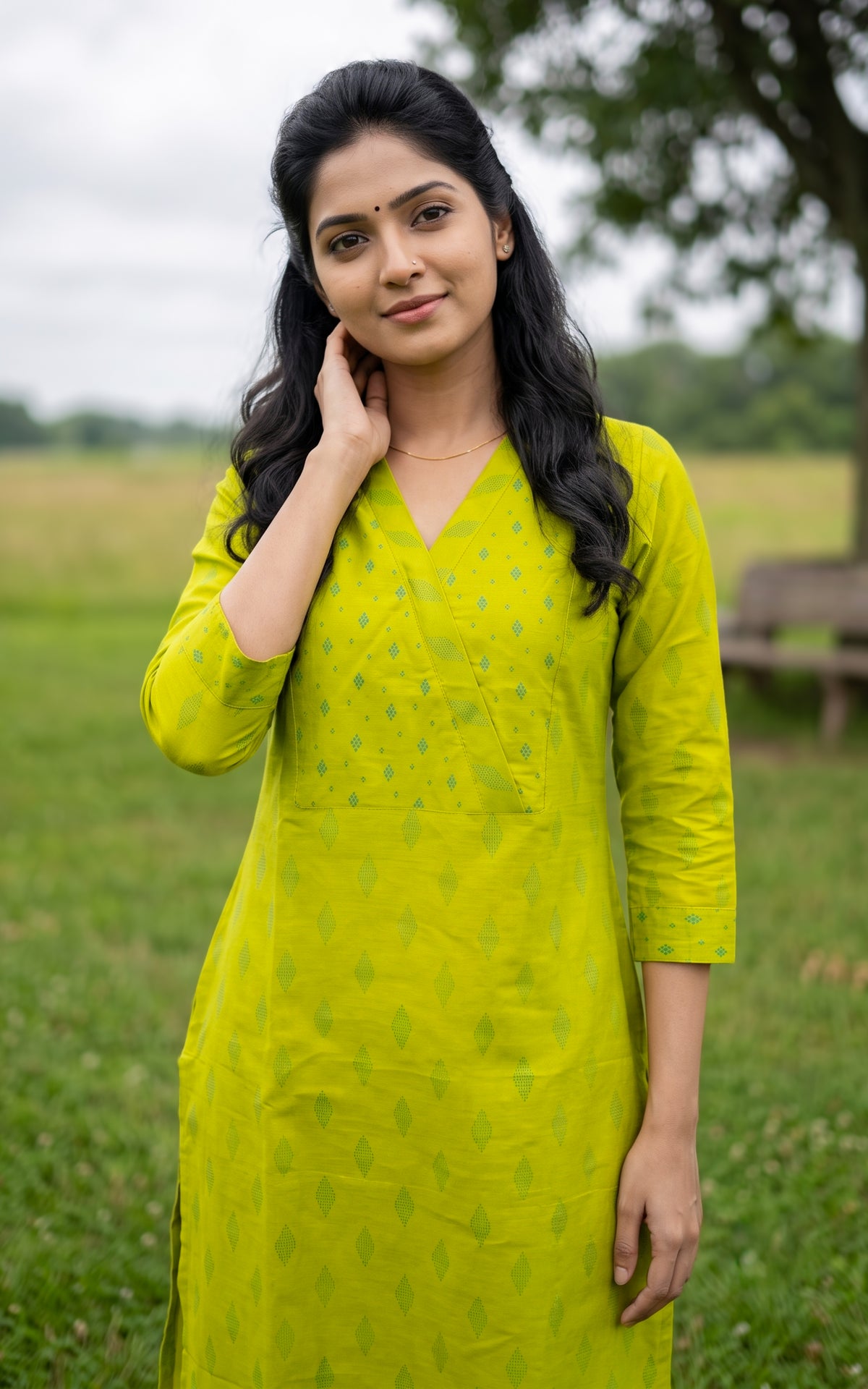 Aathirai Parrot Green