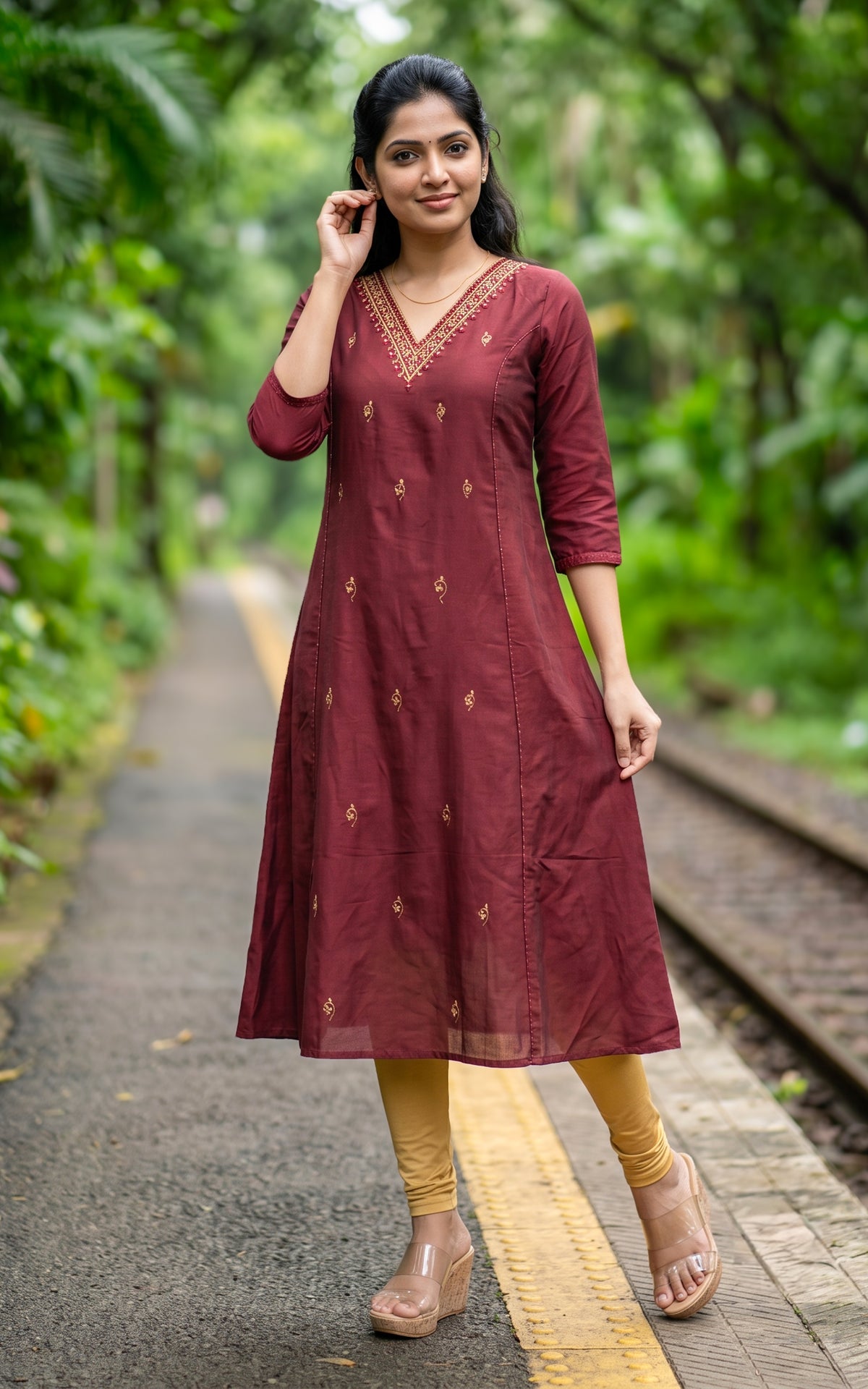 Rizwana Deep Maroon