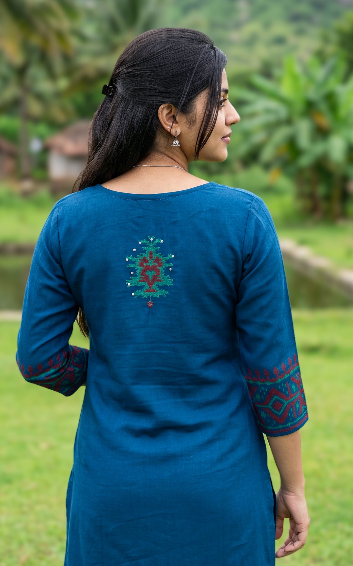 Kathija Handblock (Kurti+Pant+Dupatta)