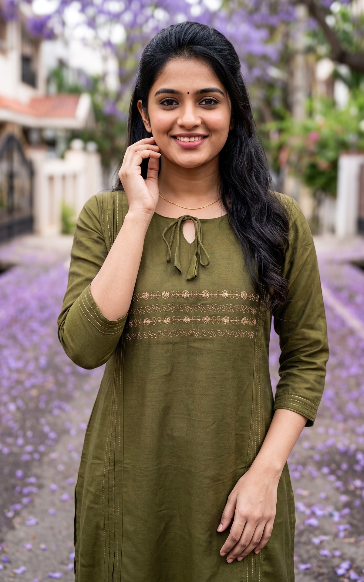 Suthandhira Dark Olive Green