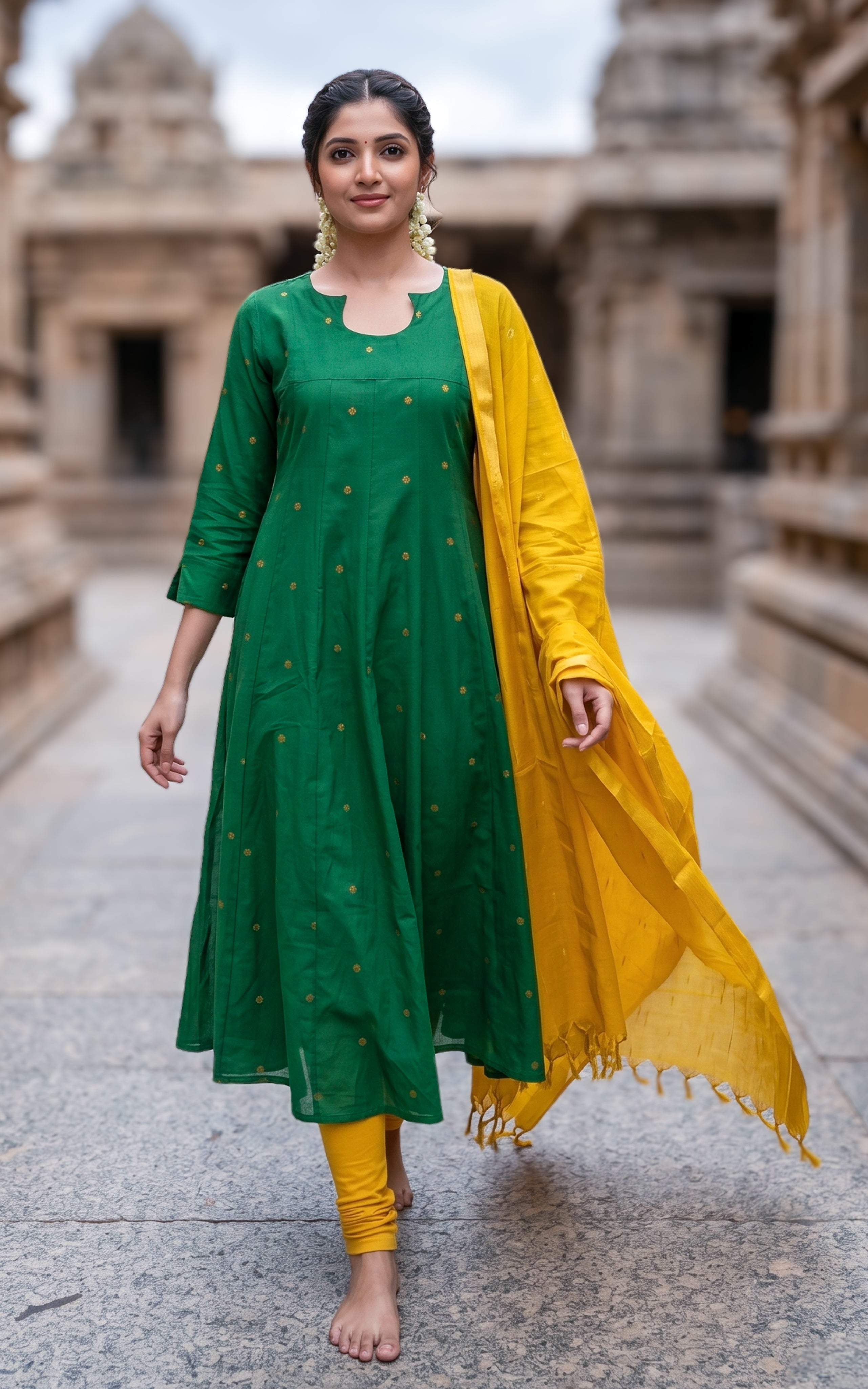 Thashika A (Kurti+Dupatta)
