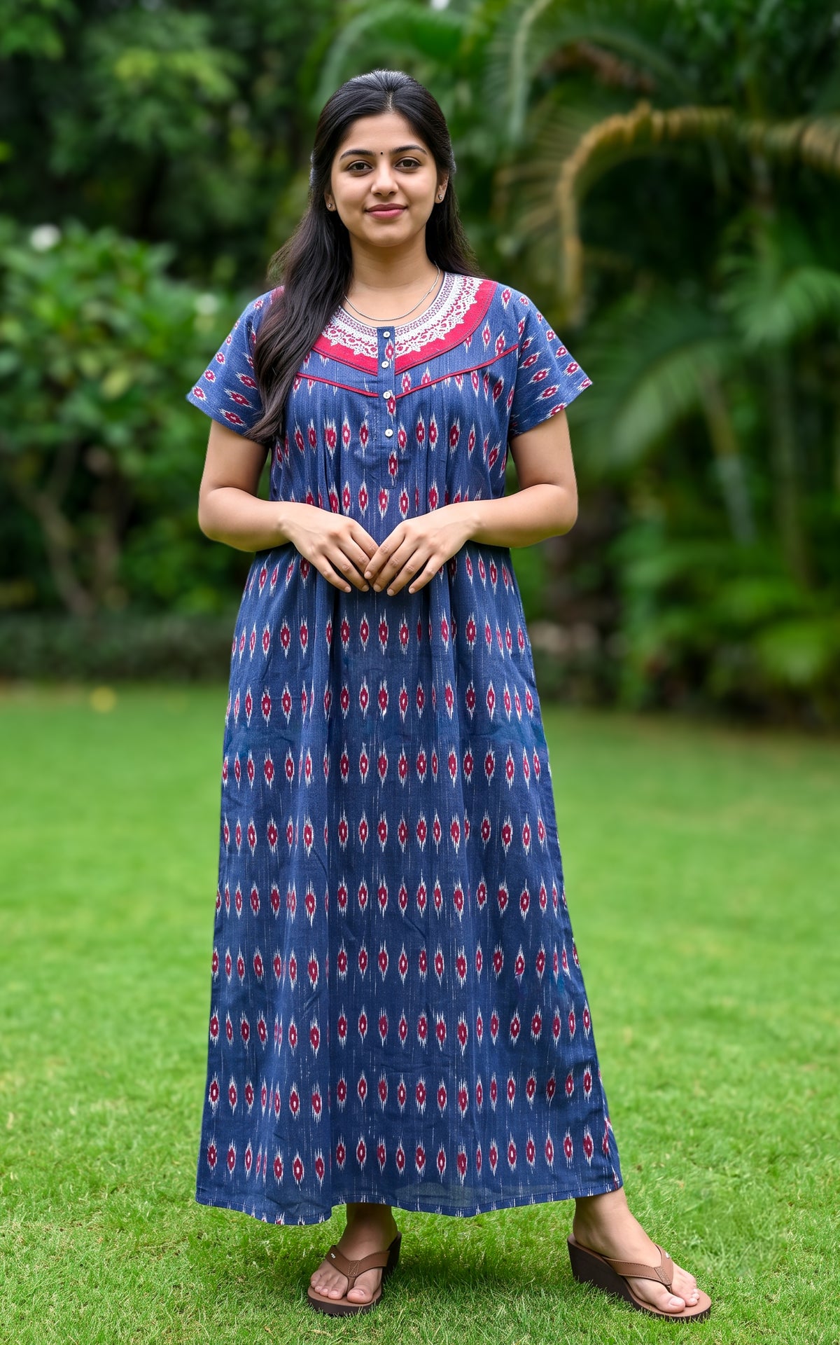 Cotton Straight Fit Nighty-166SS2