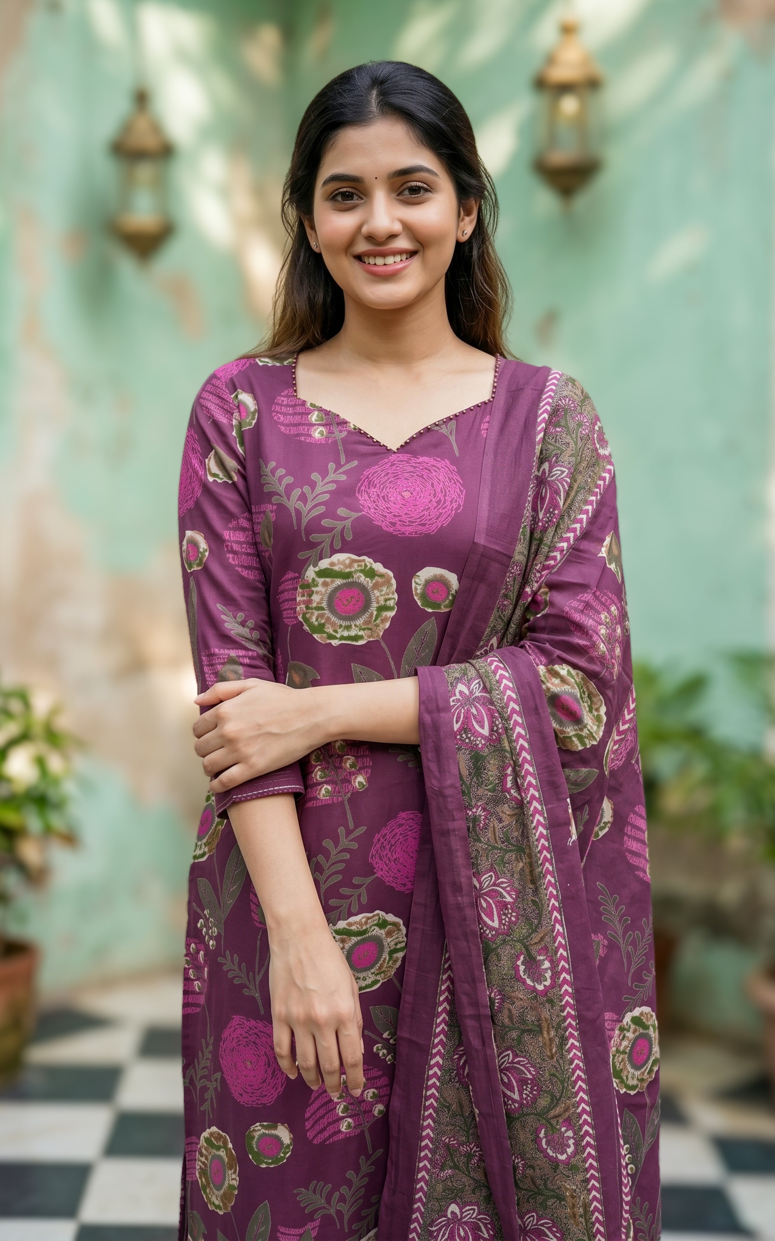 Printed kurti with straight pant and pocket

Cotton kurti with matching dupatta