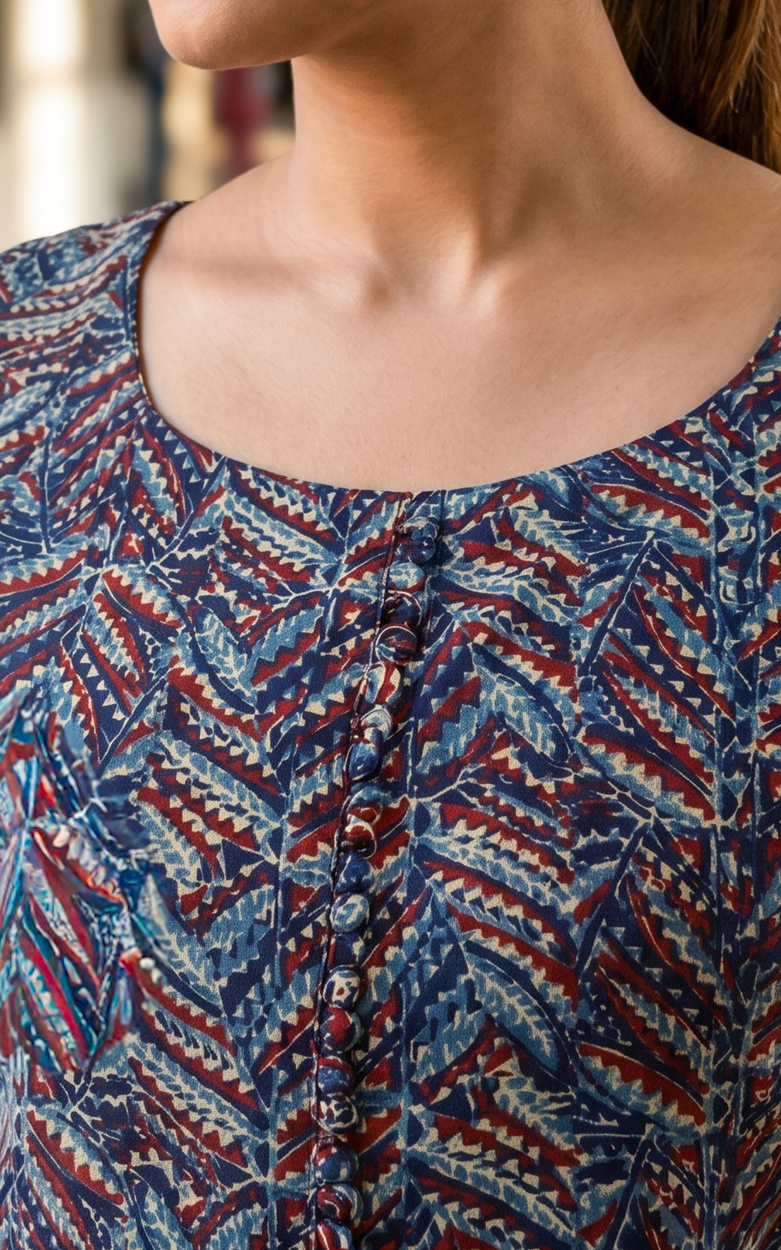 Elegant blue Aline kurti for women
