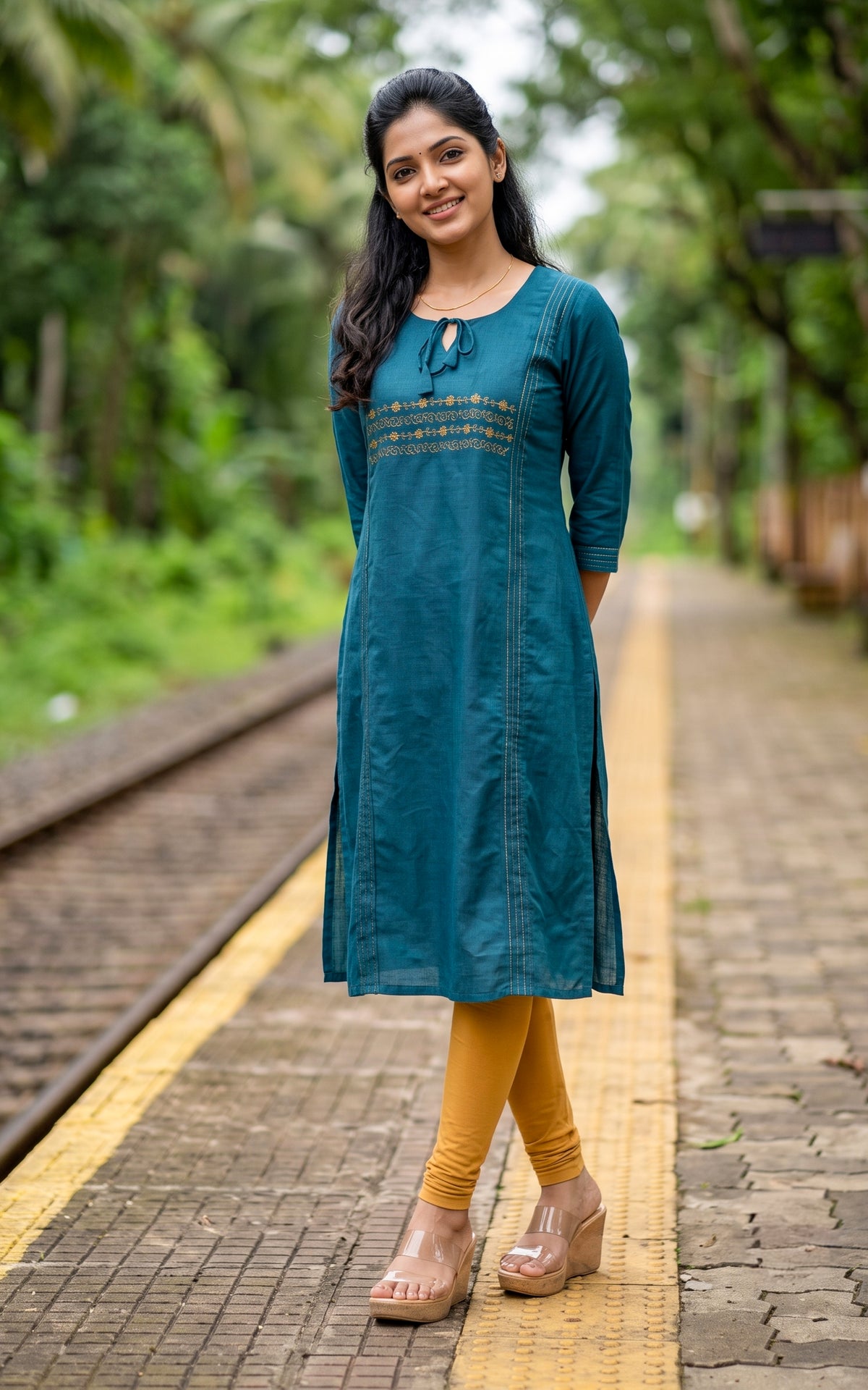 Suthandhira Teal Blue