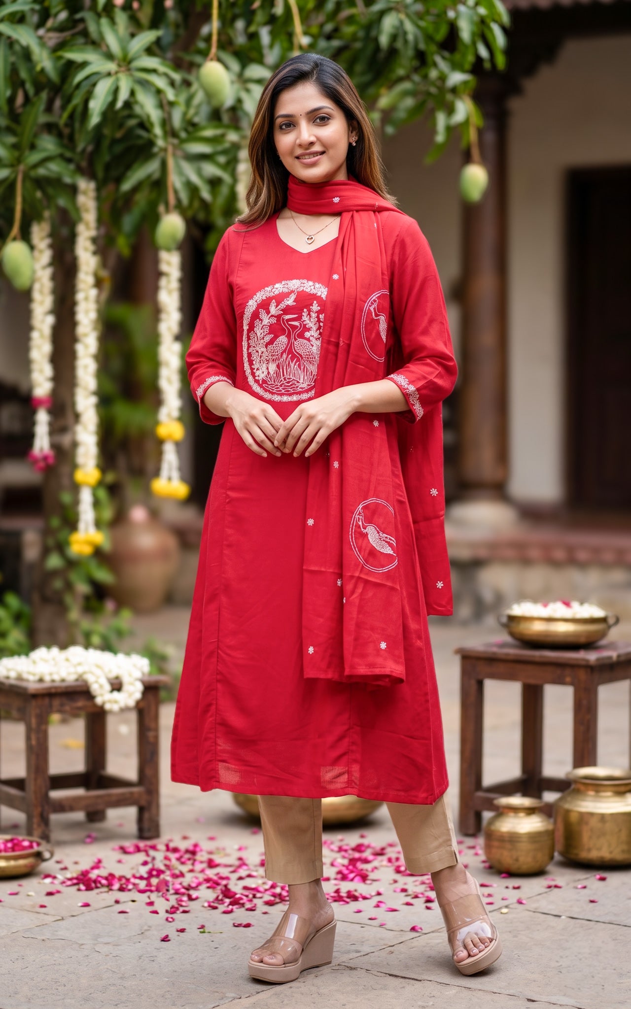 Hansika A (Kurti+Dupatta)