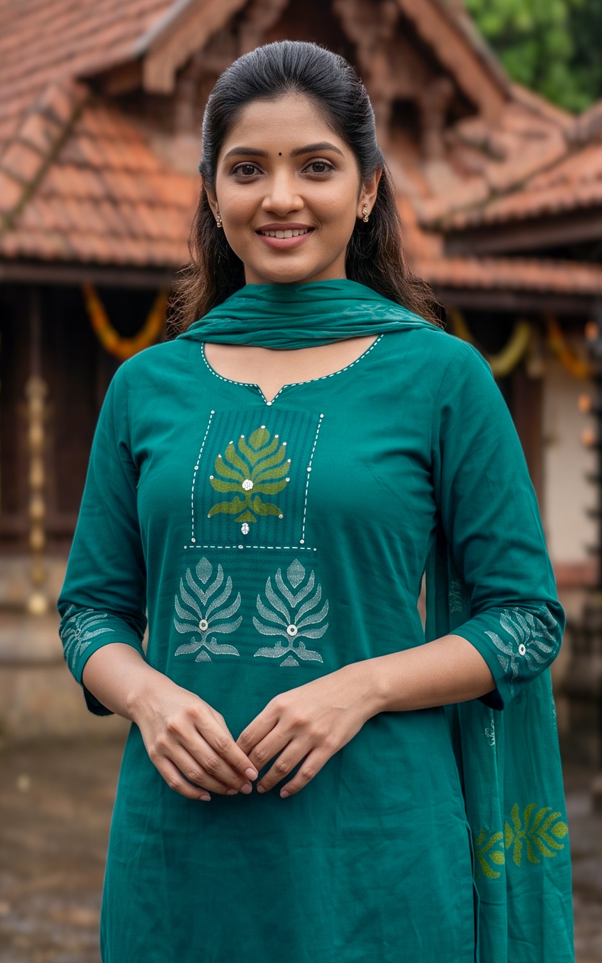 Shanvitha Handblock (Kurti+Pant+Dupatta)