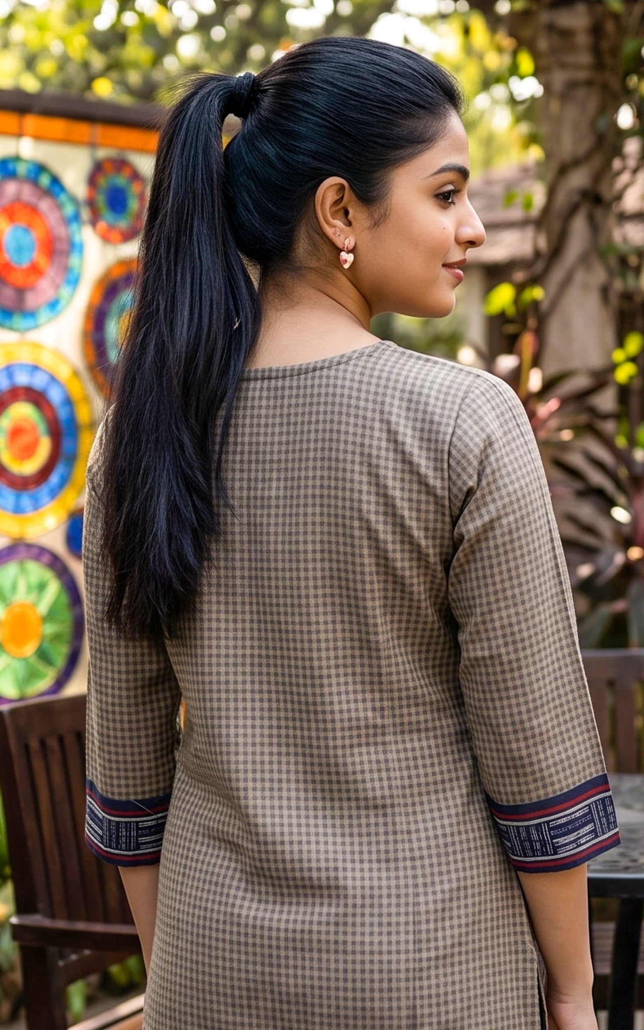 Grey South Cotton Elegant Kurti Set for Women