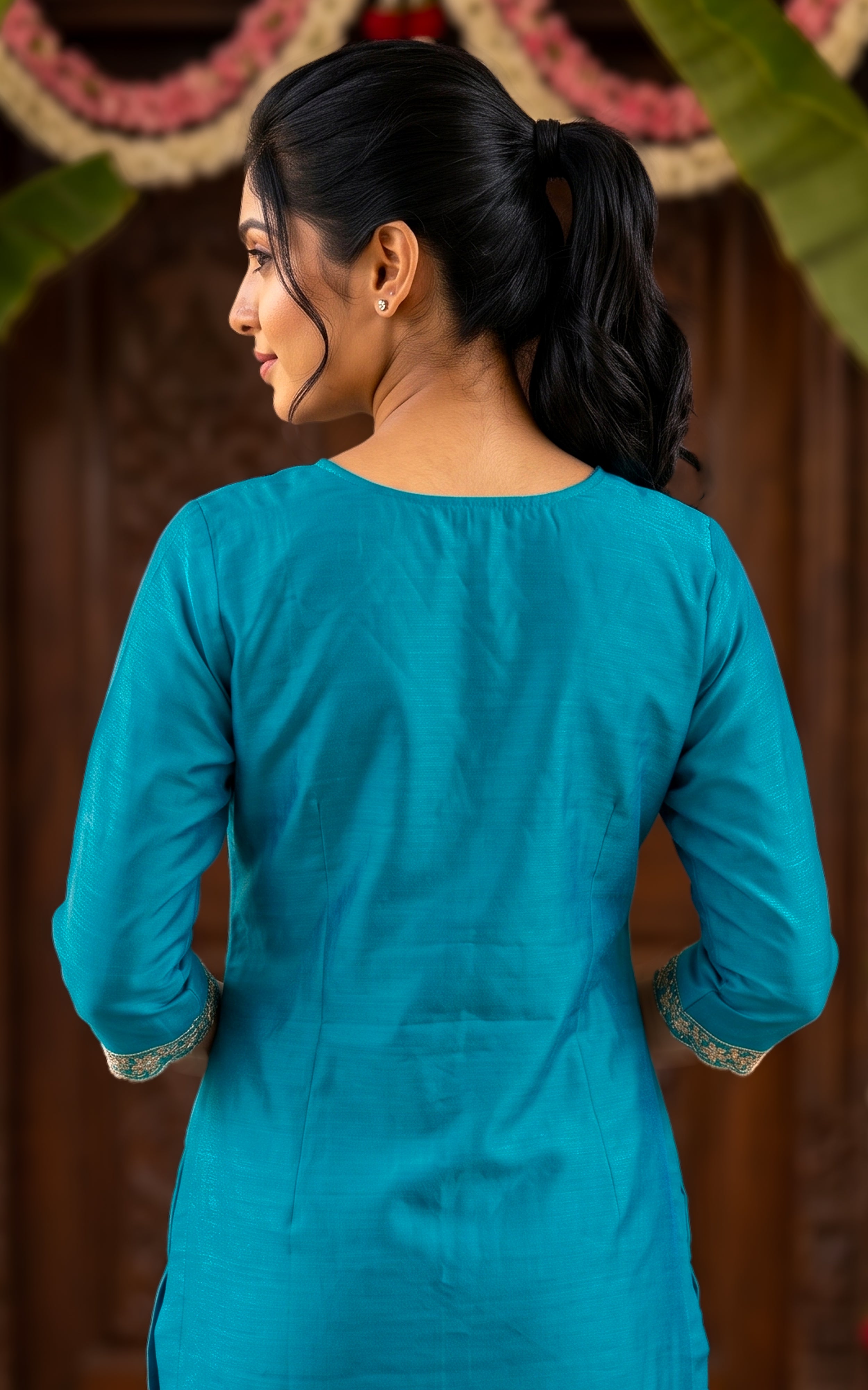 Dhuruvini Blue (Kurti+Pant+Dupatta)