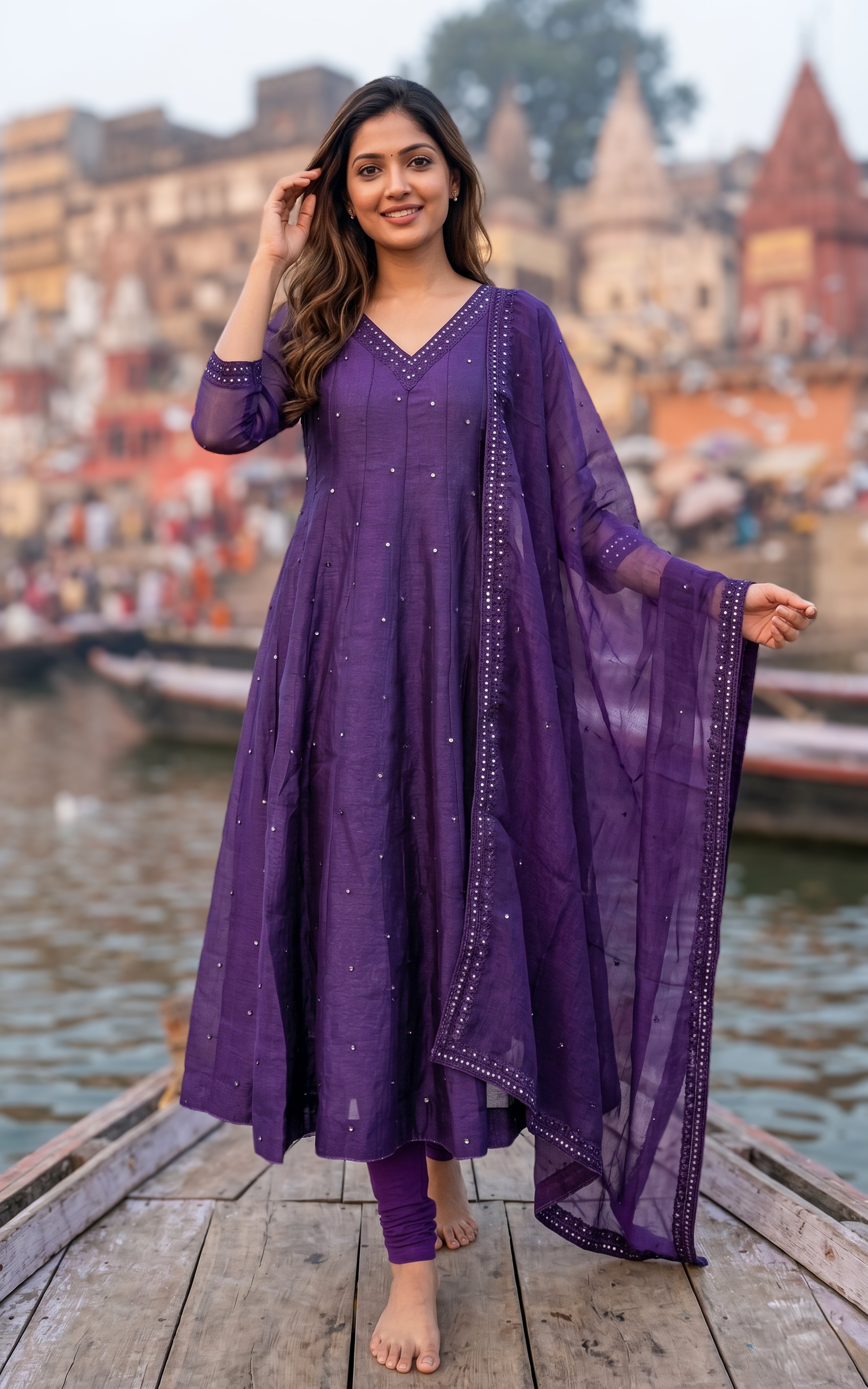 Mellinam E (Kurti+Dupatta)