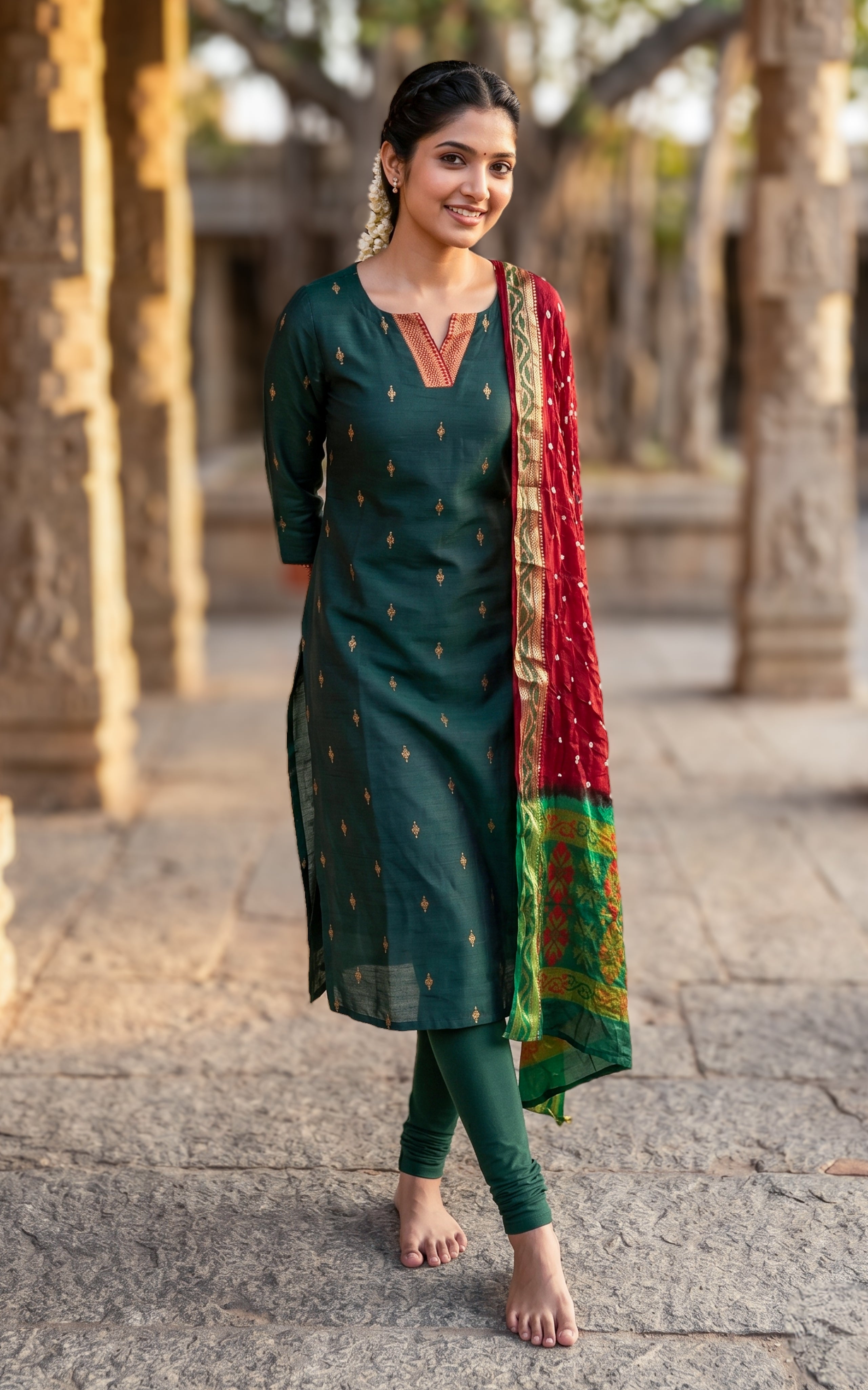 Myvizhi A (Kurti+Dupatta)