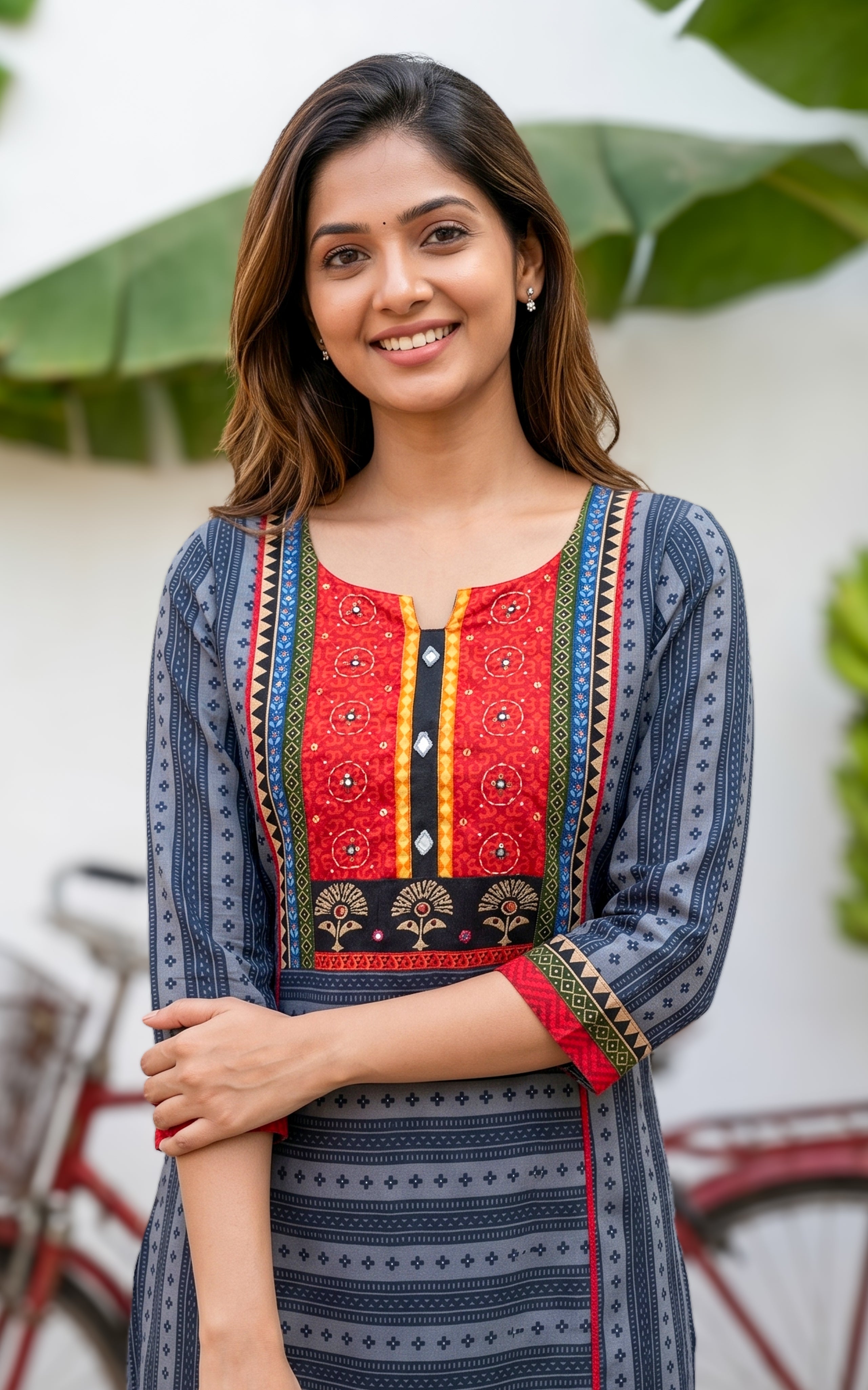 Soft printed cotton kurti for women