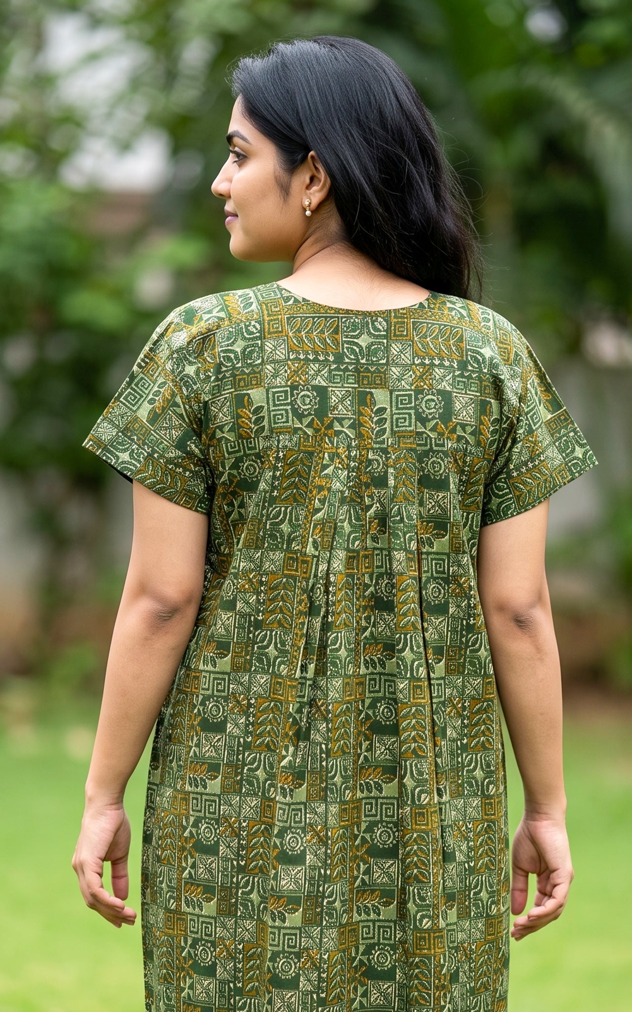 Cotton Straight Fit Nighty-163SS3B
