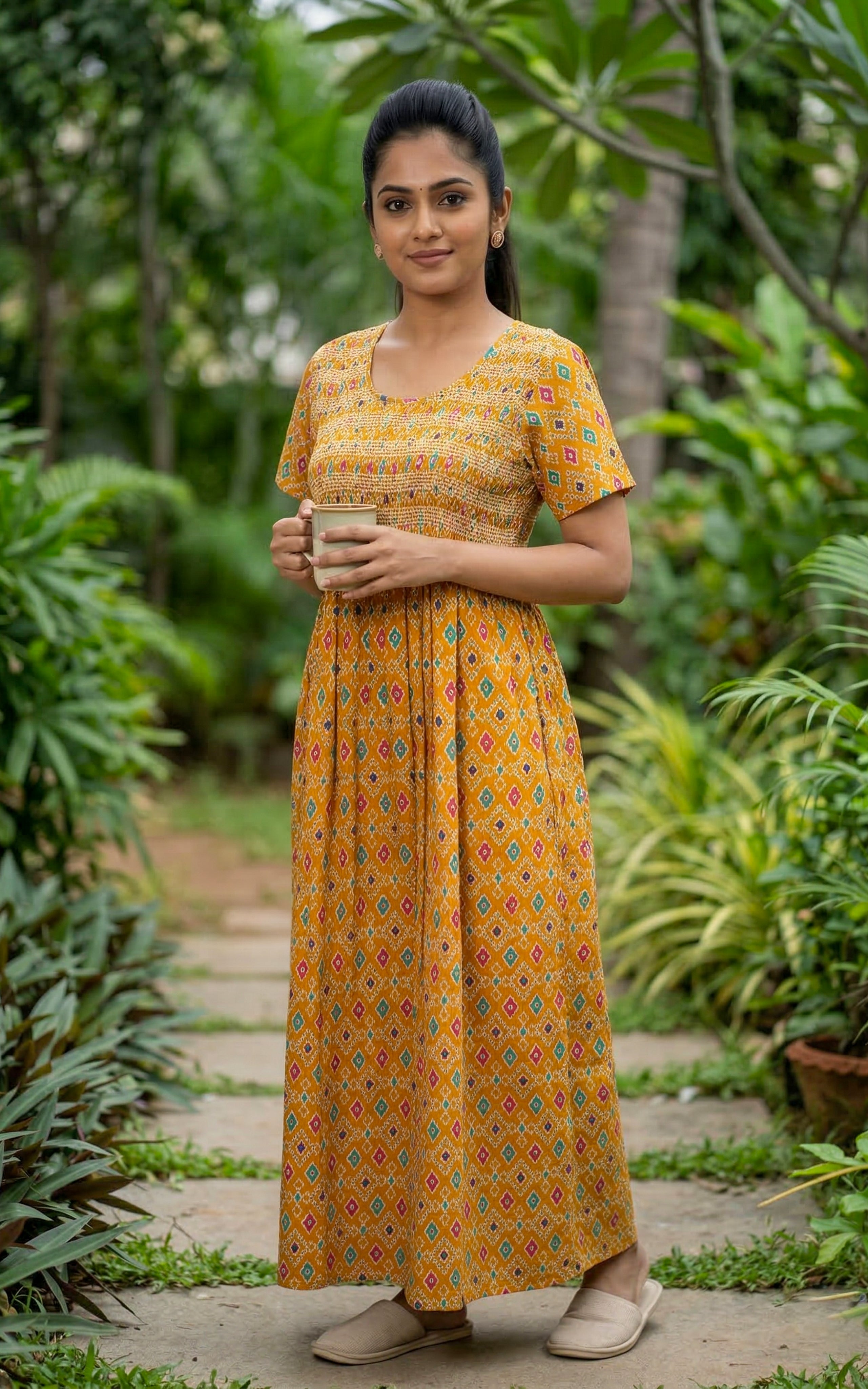 Cotton Straight Fit Nighty-159SS20