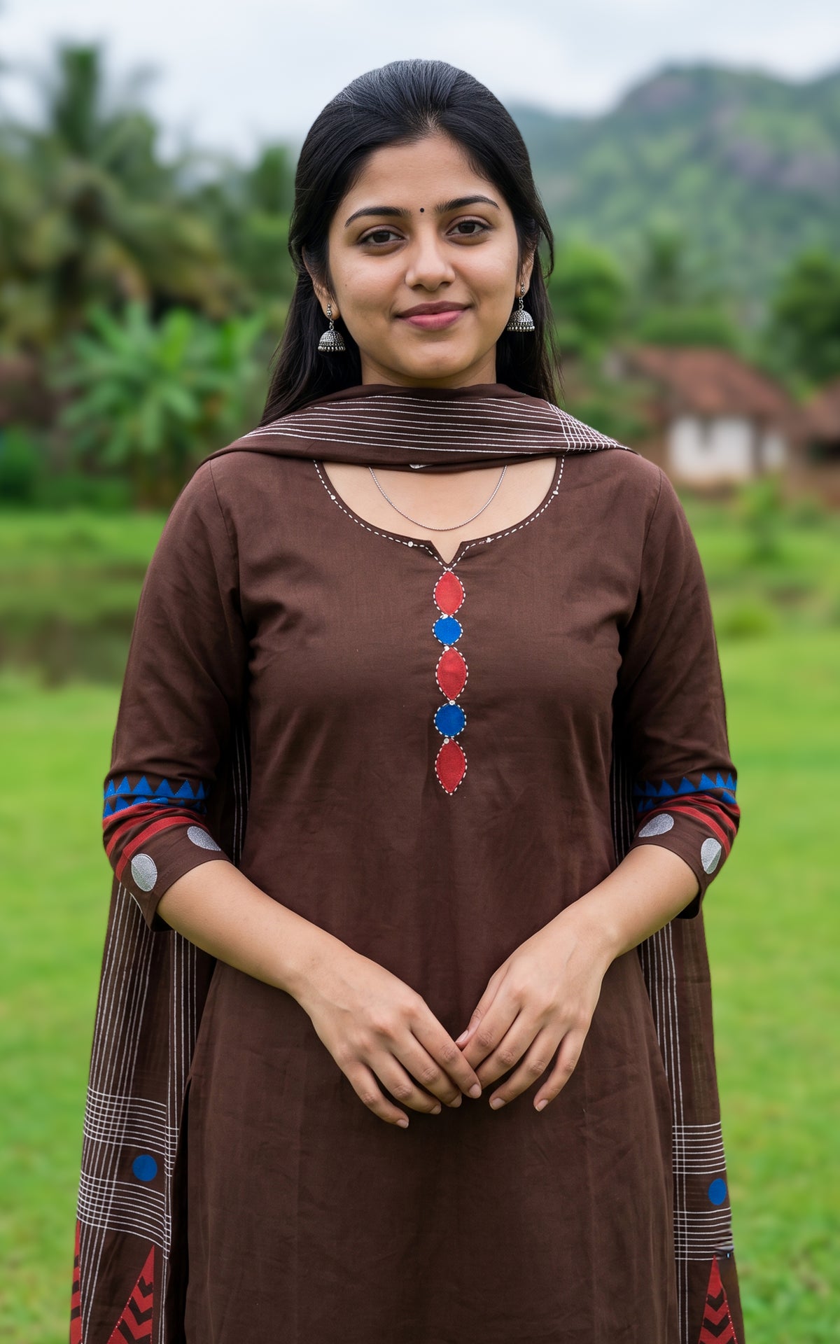 Olivizhi Handblock (Kurti+Pant+Dupatta)