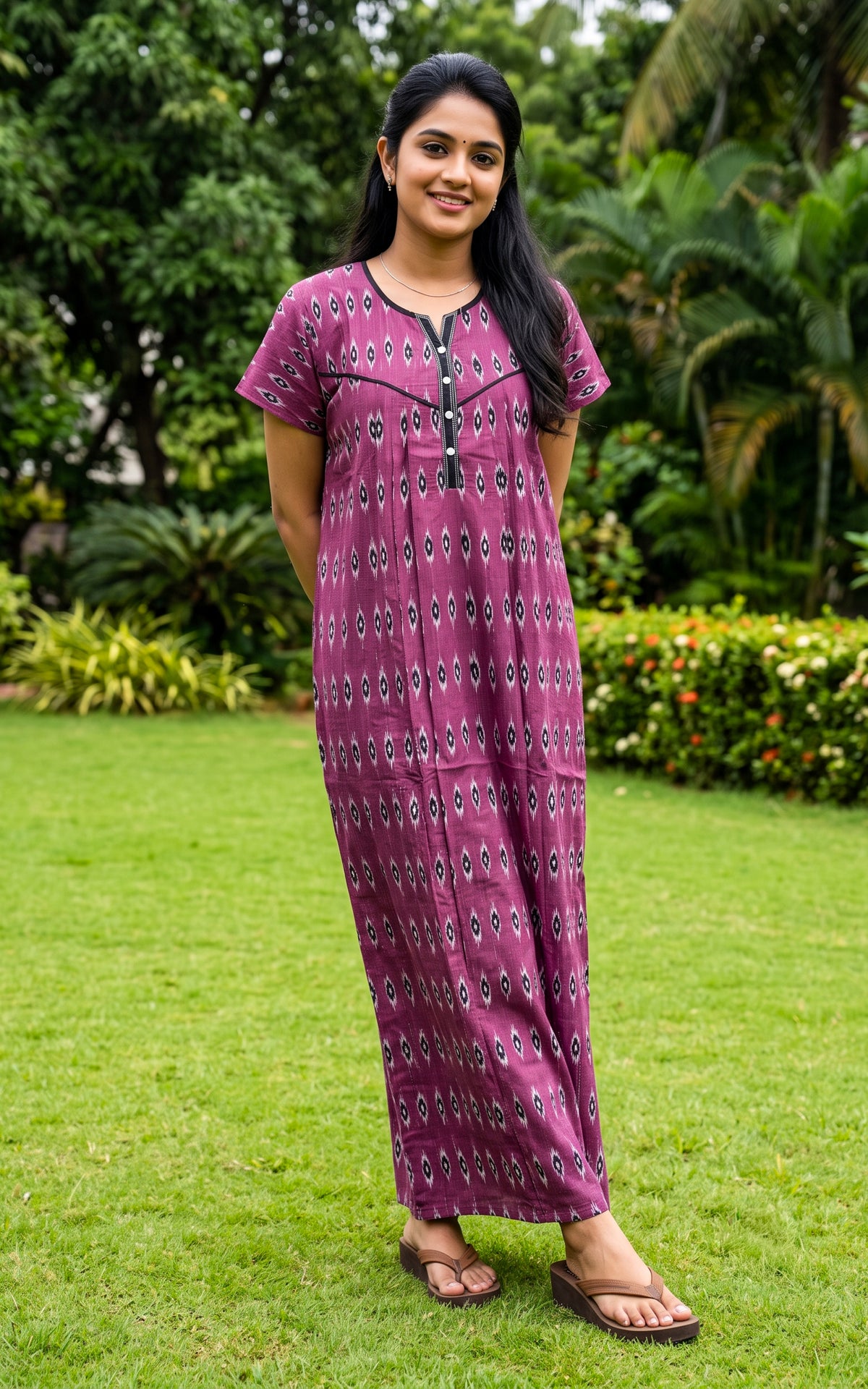 Cotton Straight Fit Nighty-165SS14B