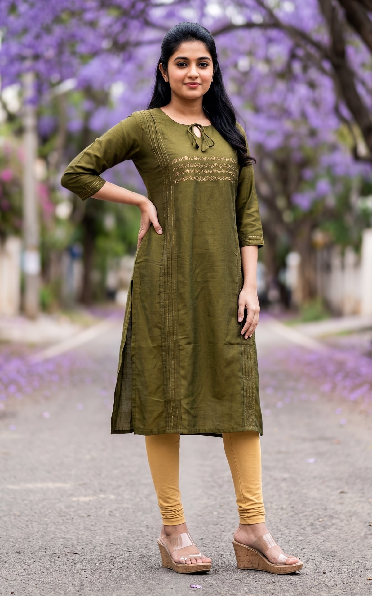 Suthandhira Dark Olive Green