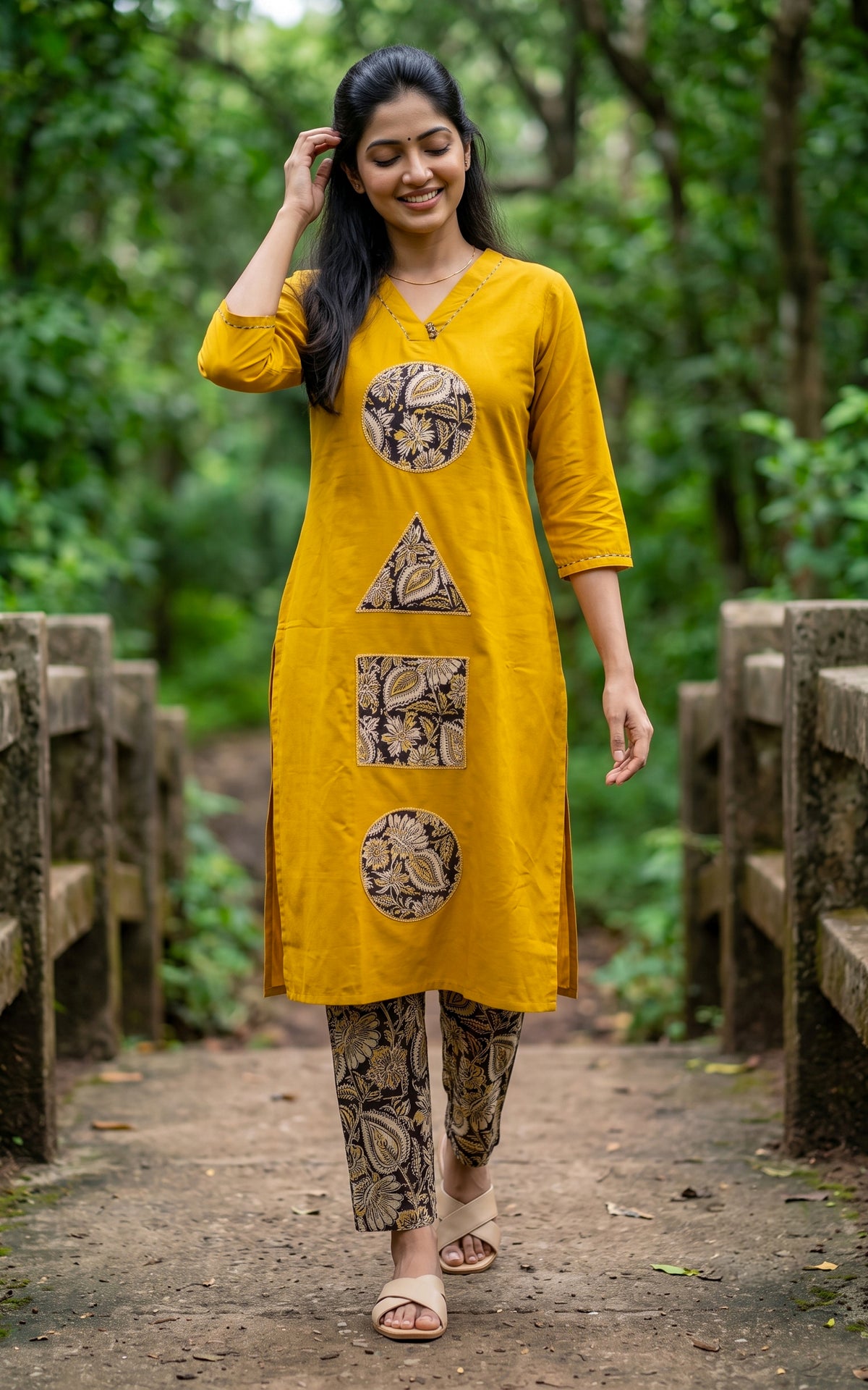 Boomika Yellow (Kurti+Pant)