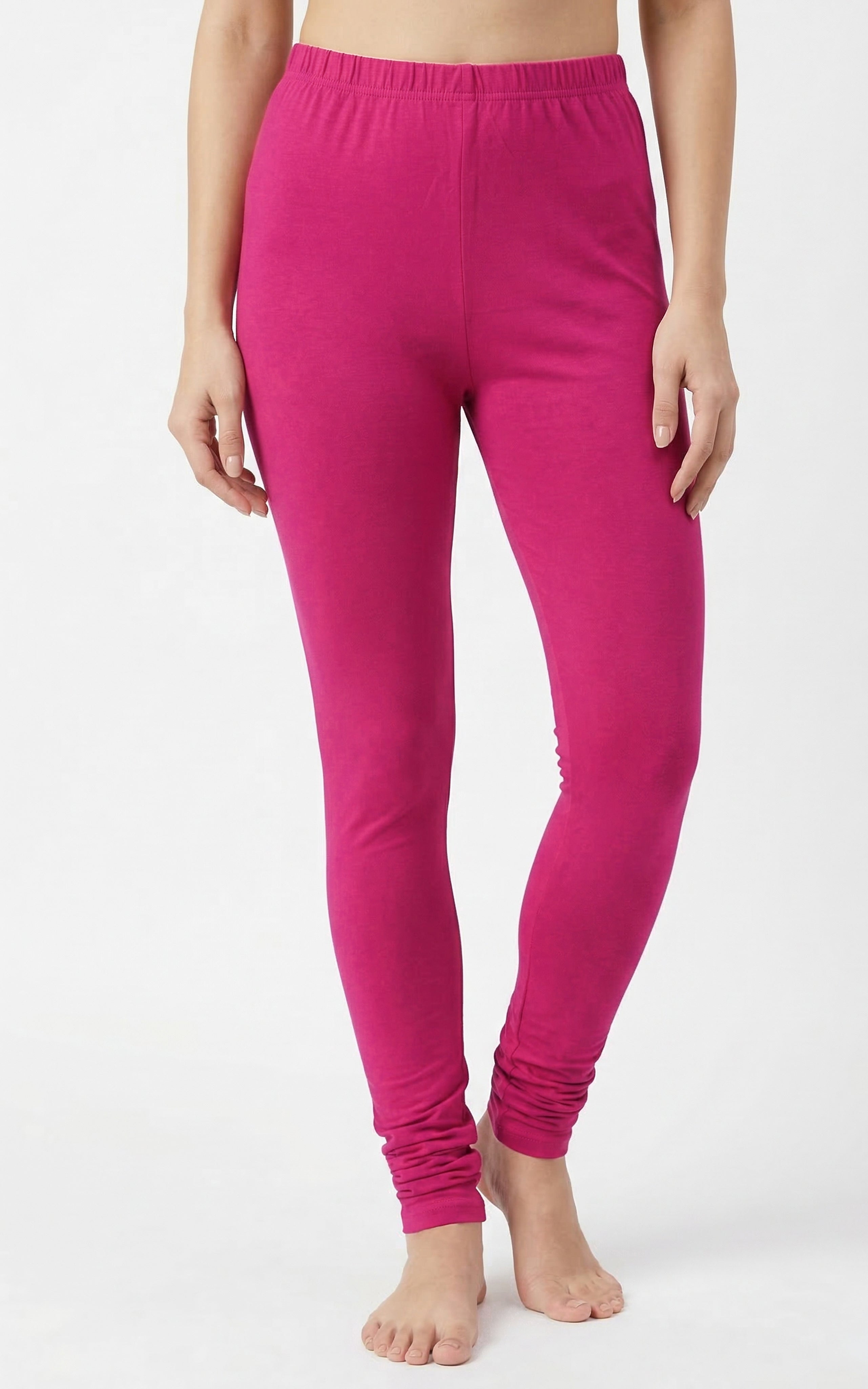 Instore – Dark Pink Full Length Legging for Women – Stretchable – Mix N Match Bottom Wear