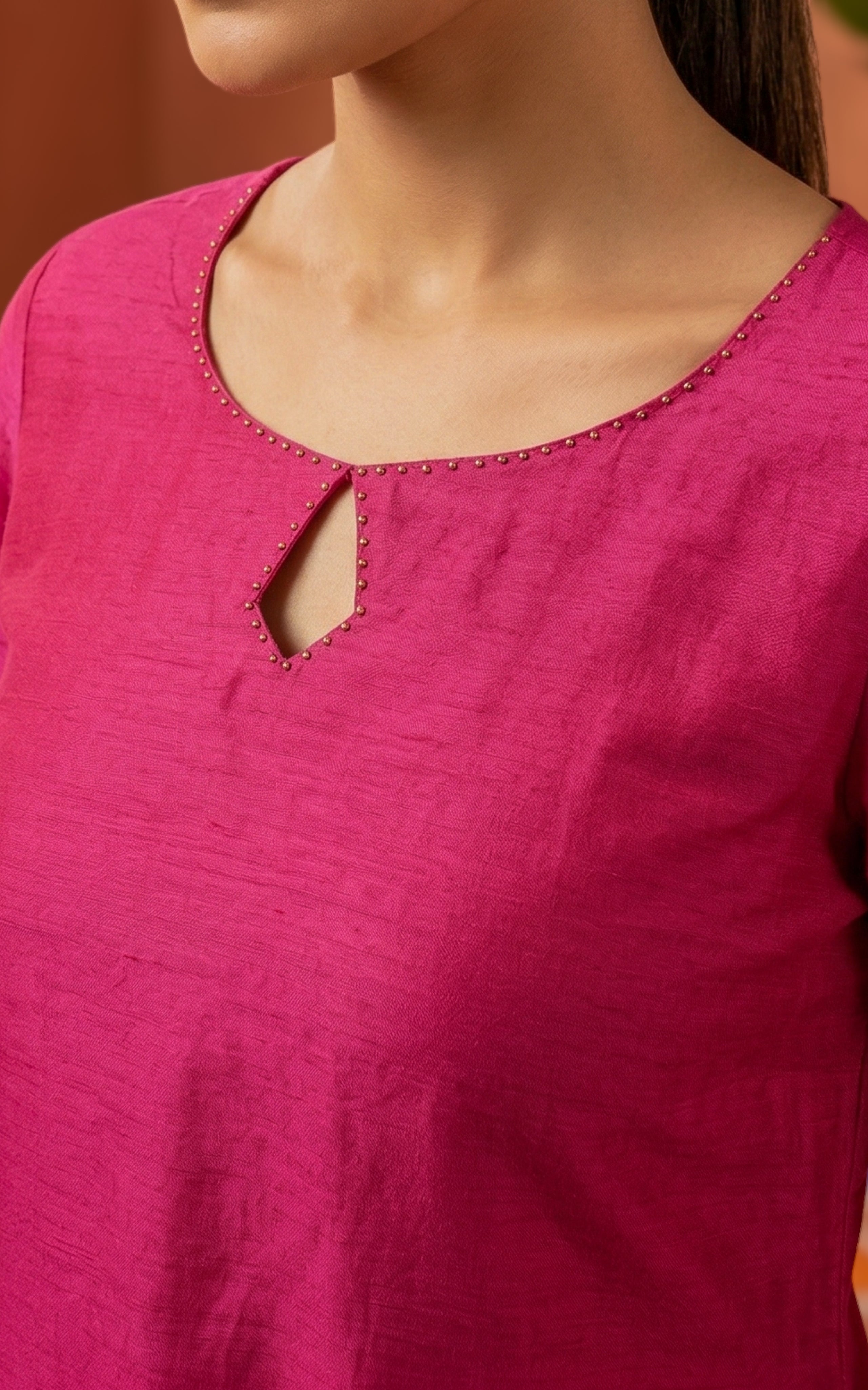 Nilavazhagi Pink (Kurti+Dupatta)