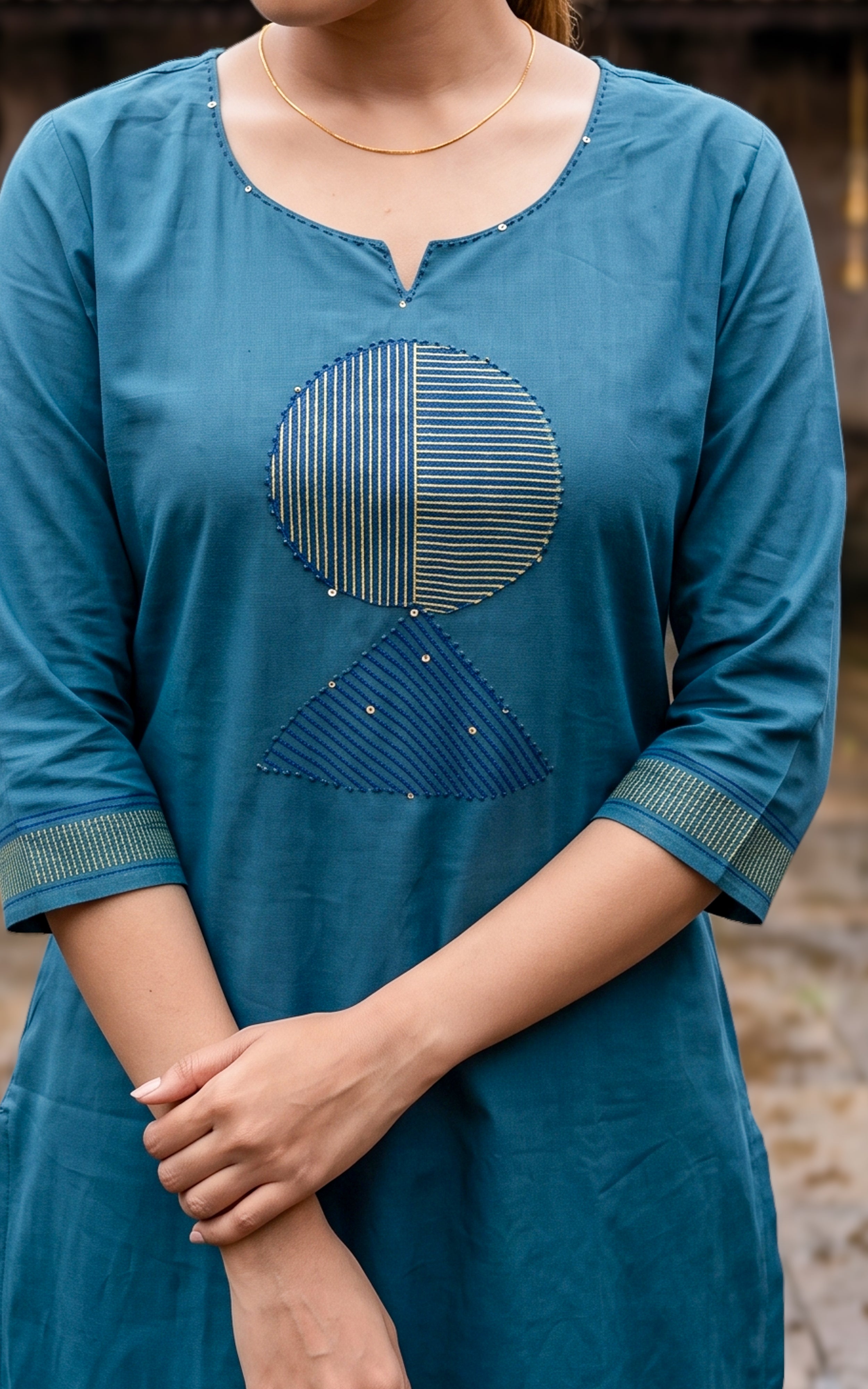 Sangeetha Handblock (Kurti+Pant+Dupatta)