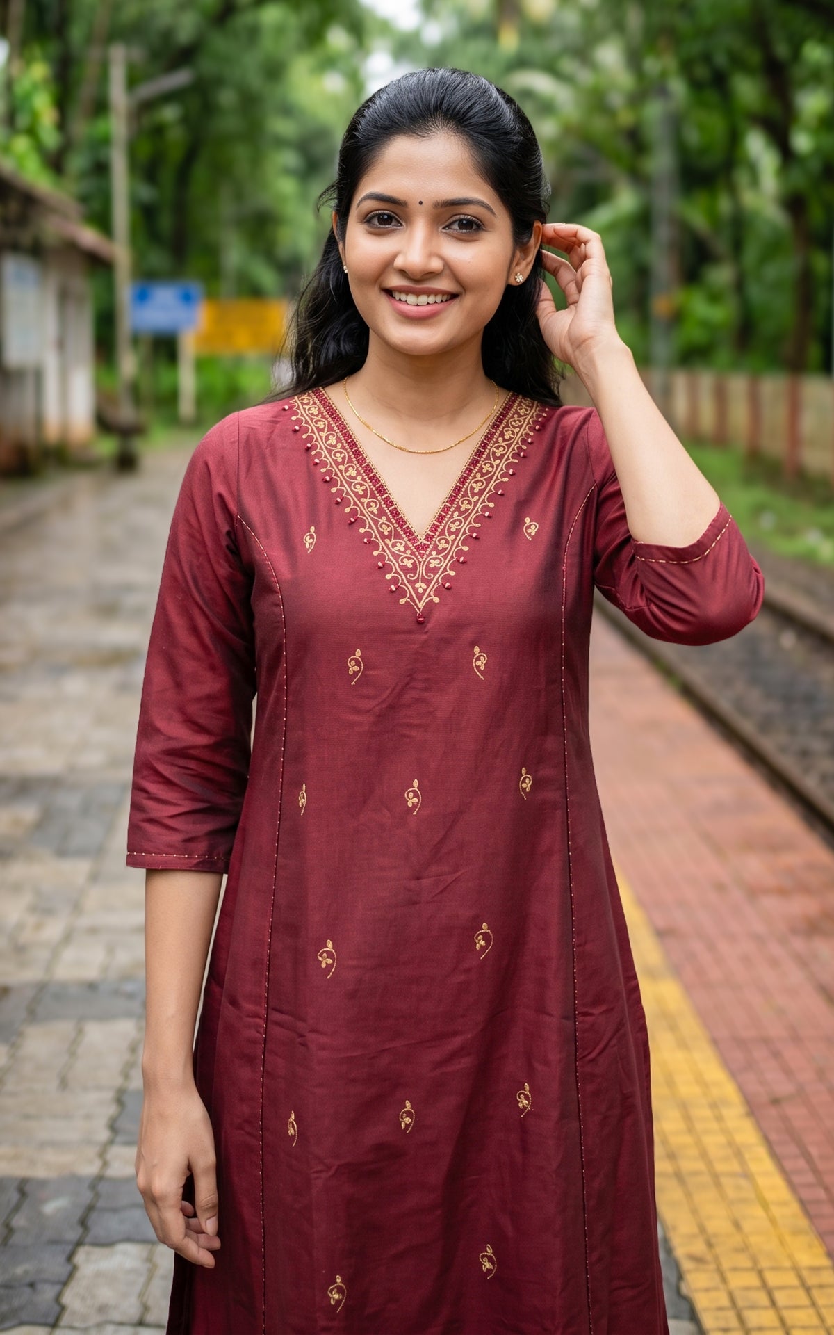 Rizwana Deep Maroon