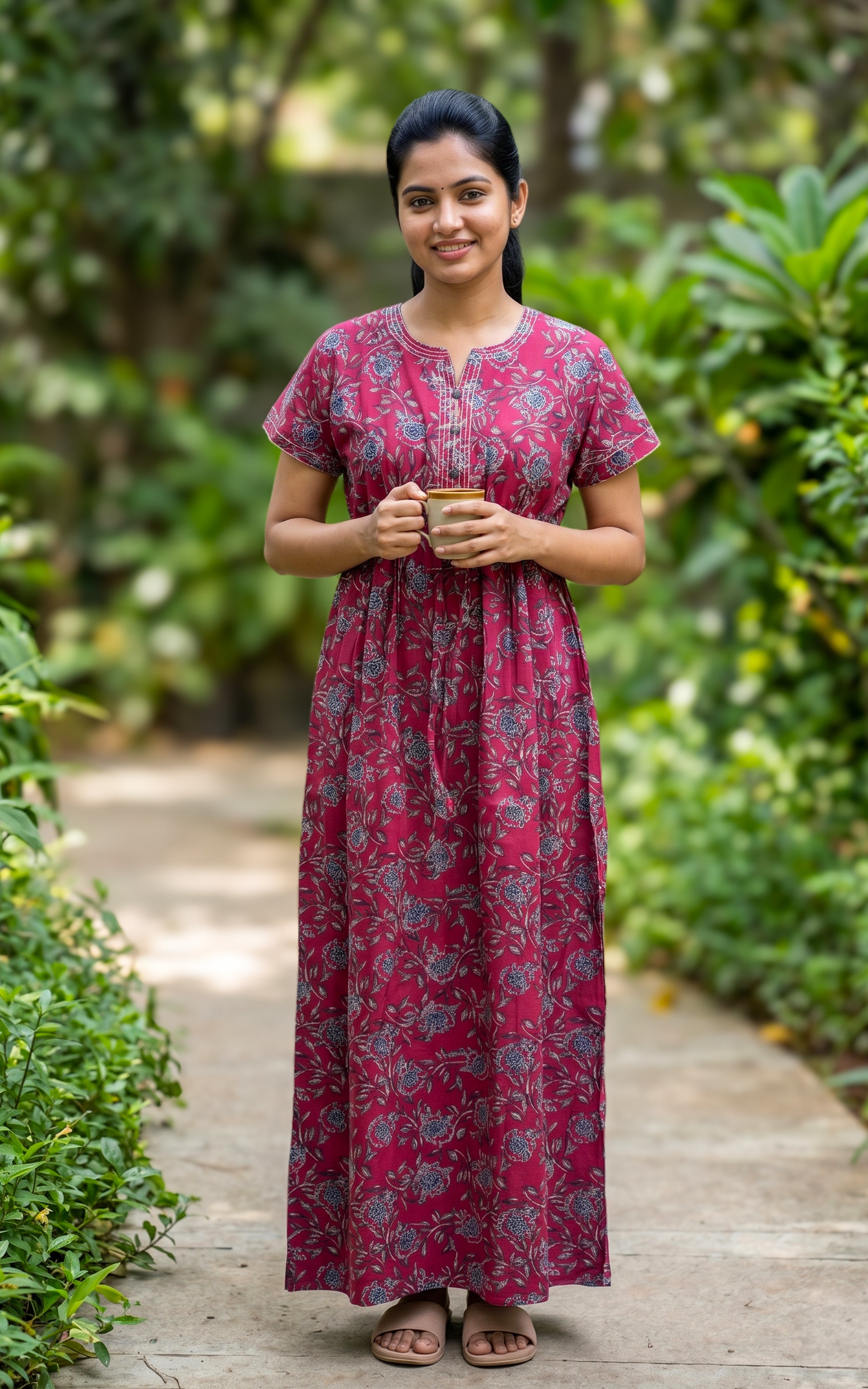Cotton Aline Fit Nighty-160SS16
