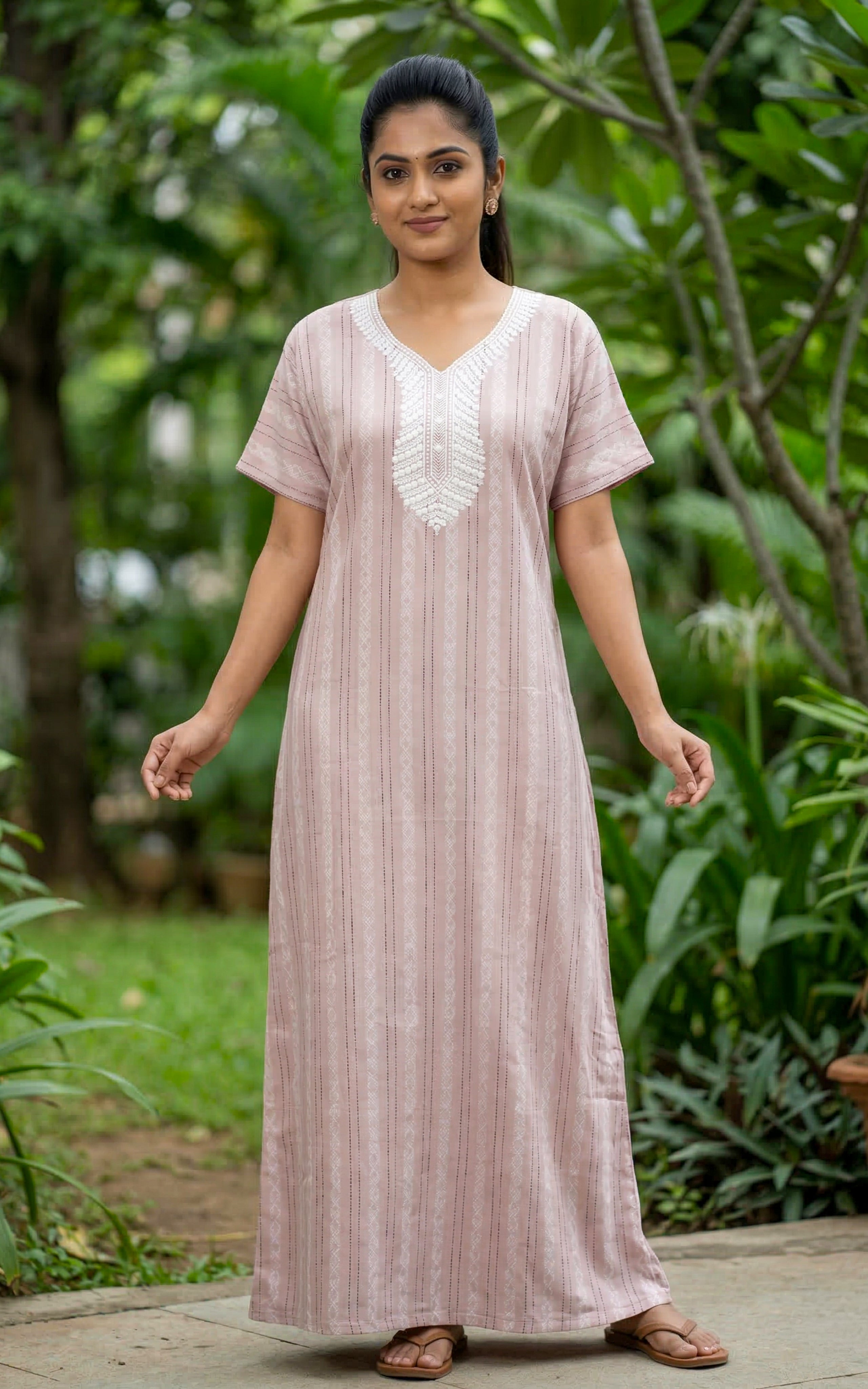 Cotton Straight Fit Nighty-159SS12