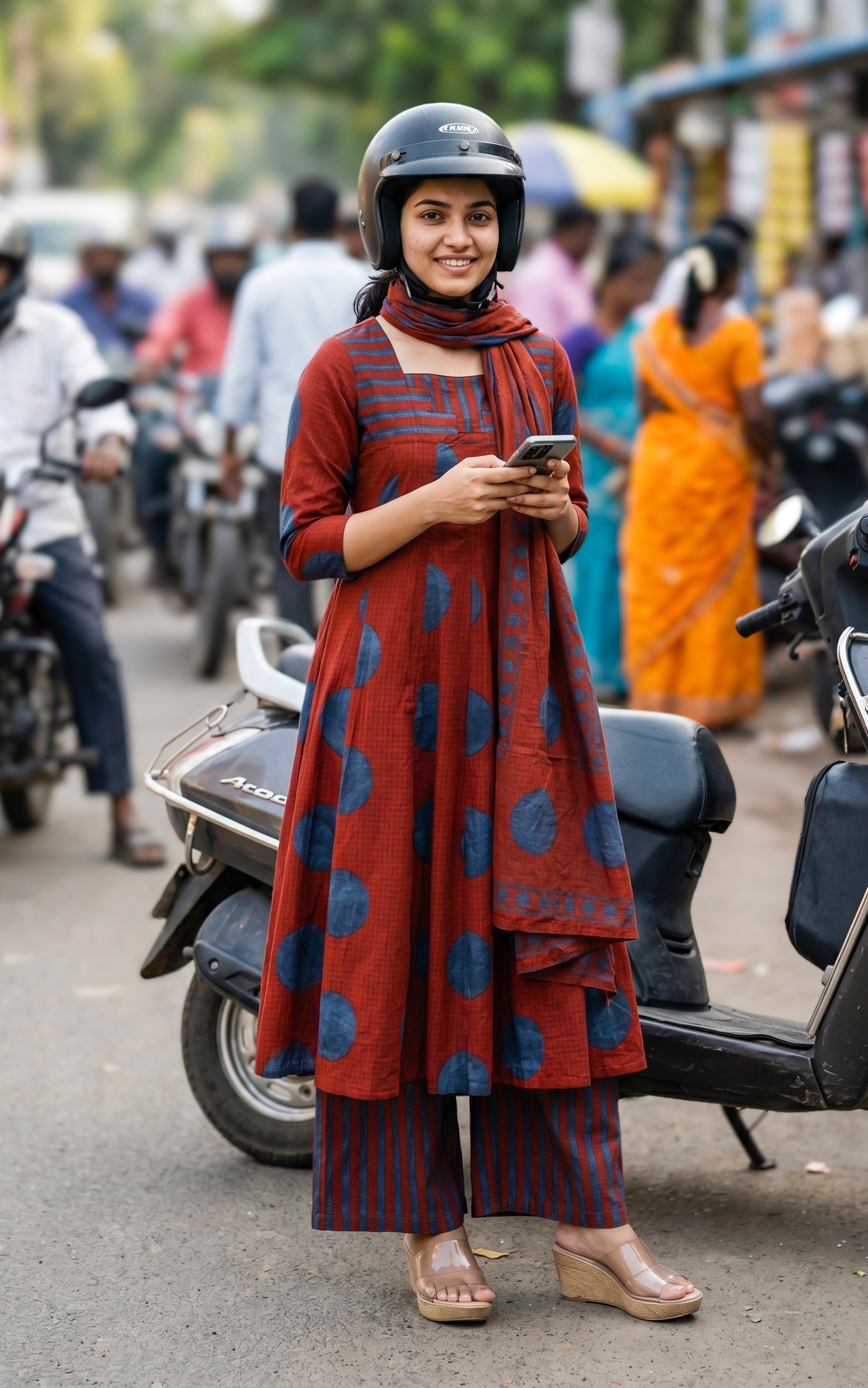 Poonguzhali D (Kurti+Pant+Dupatta)