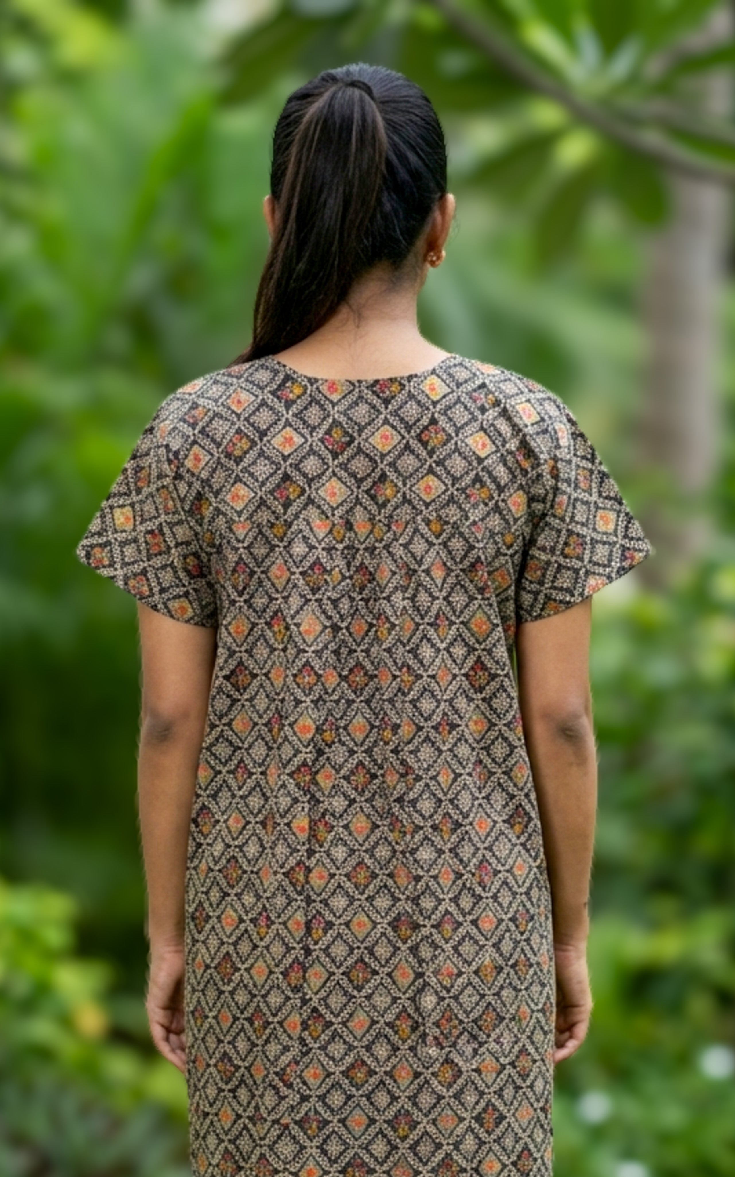 Comfortable printed cotton nighty for women