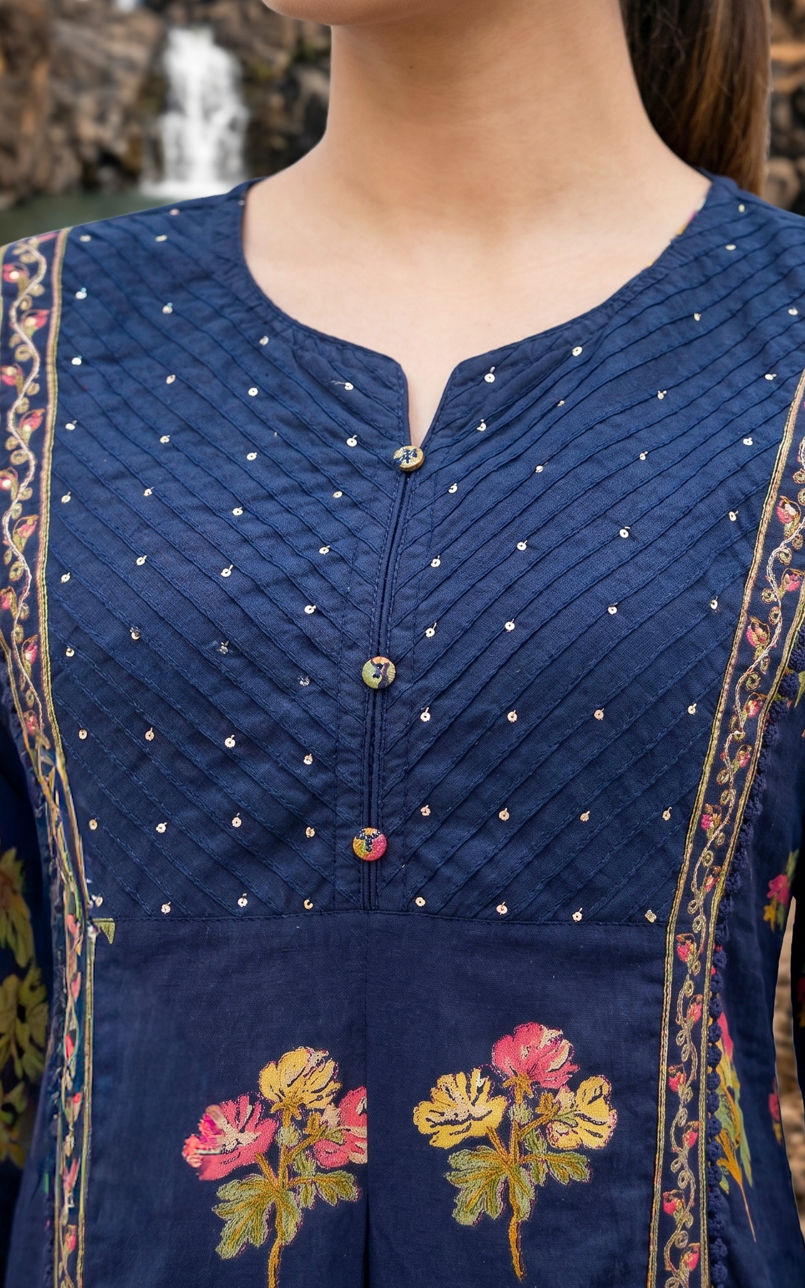 Trendy ethnic cotton kurti for women